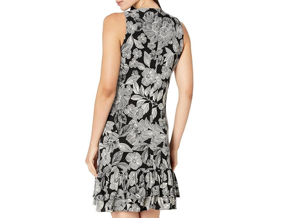 Tommy Hilfiger Sketch Floral Jersey Shift Dress (Black Cap) Women's Dress Product Image