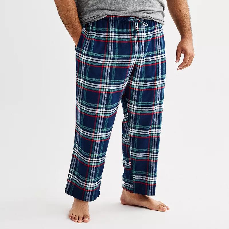 Big & Tall Sonoma Goods For Life® Flannel Drawstring Pajama Pants, Men's, Size: 3XL Tall, Red Checks Product Image