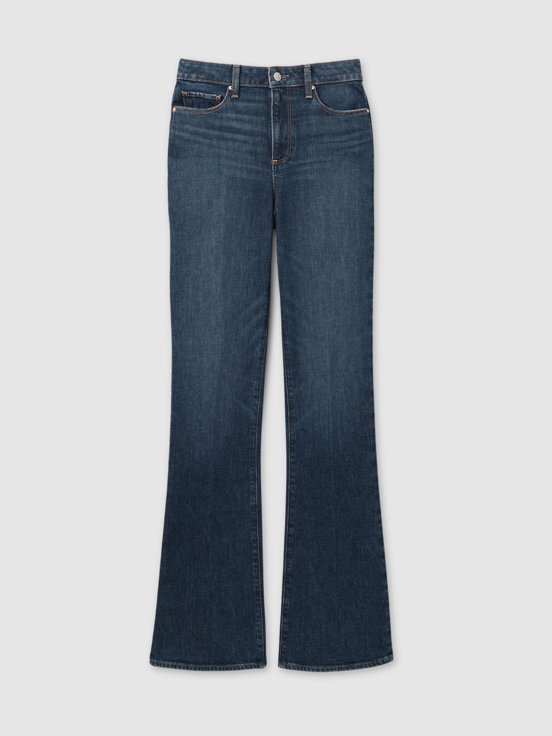 High Rise Laurel Ancient Blue Paige Ancient Blue High Rise Flared Jeans Product Image
