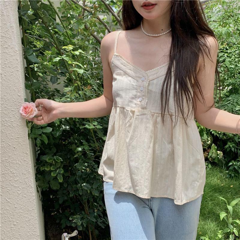 Half Button Camisole Top Product Image