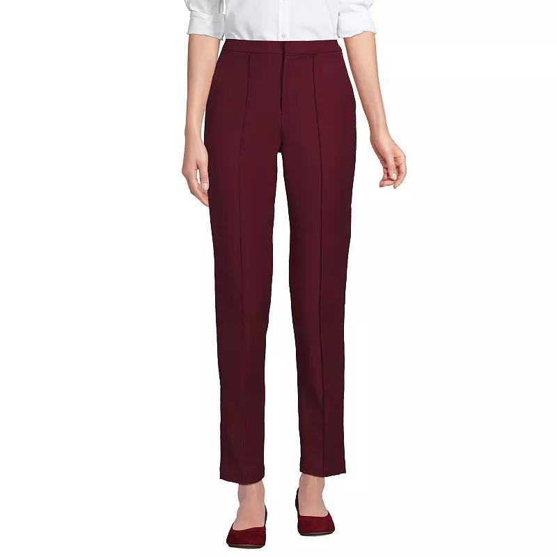 Women's Lands' End High Waisted Bi-Stretch Pintuck Pencil Ankle Pants, Size: 10, Deep  Blue Product Image