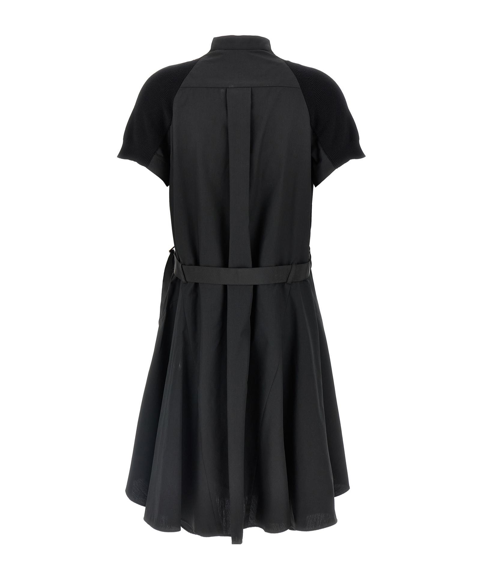 SACAI Short Sleeve Dress In Black Product Image