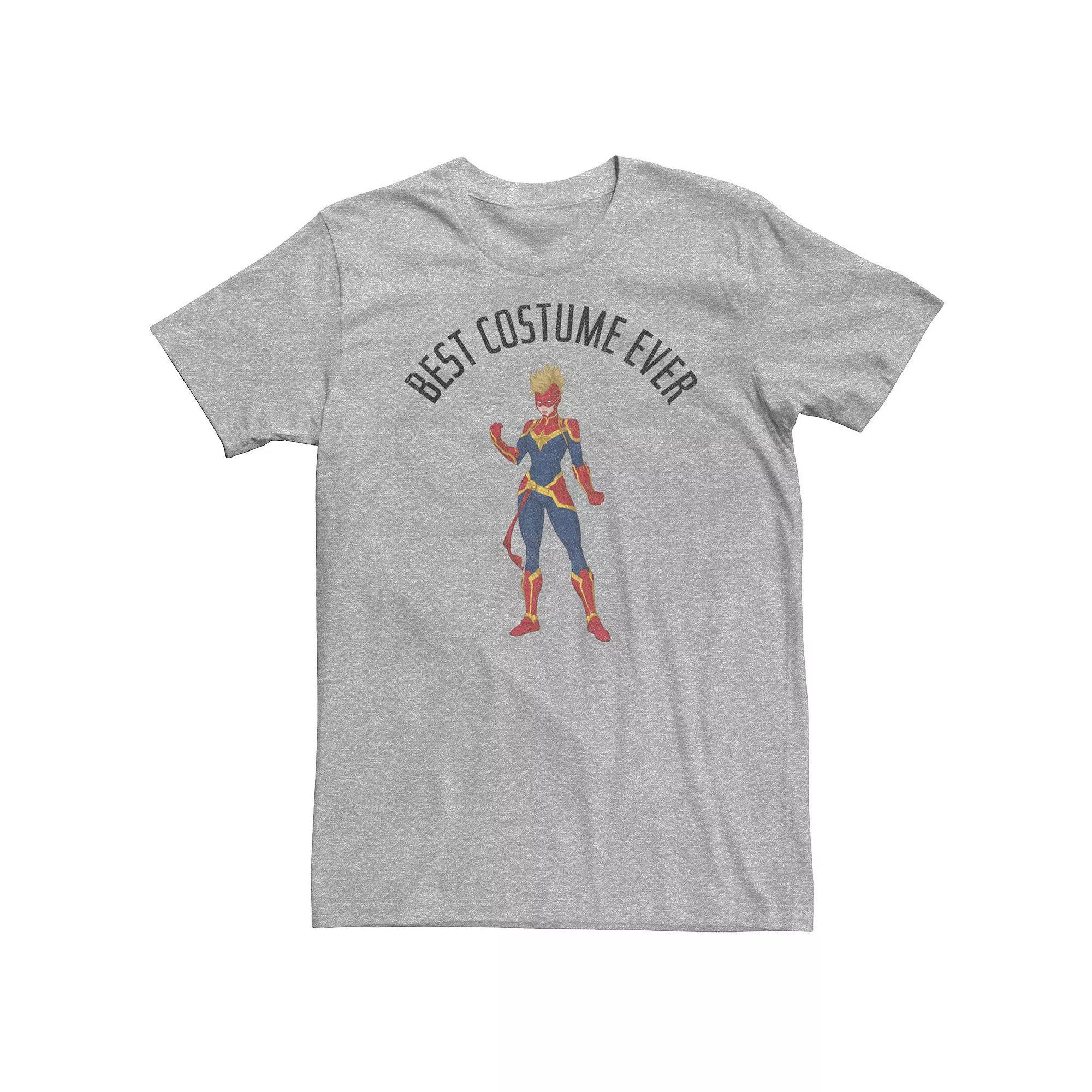 Big & Tall Marvel Captain Marvel Best Costume Ever Portrait Tee, Men's, Size: 4XL, Athletic Grey Product Image