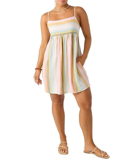O'Neill Saskia Striped Babydoll Woven Dress Product Image