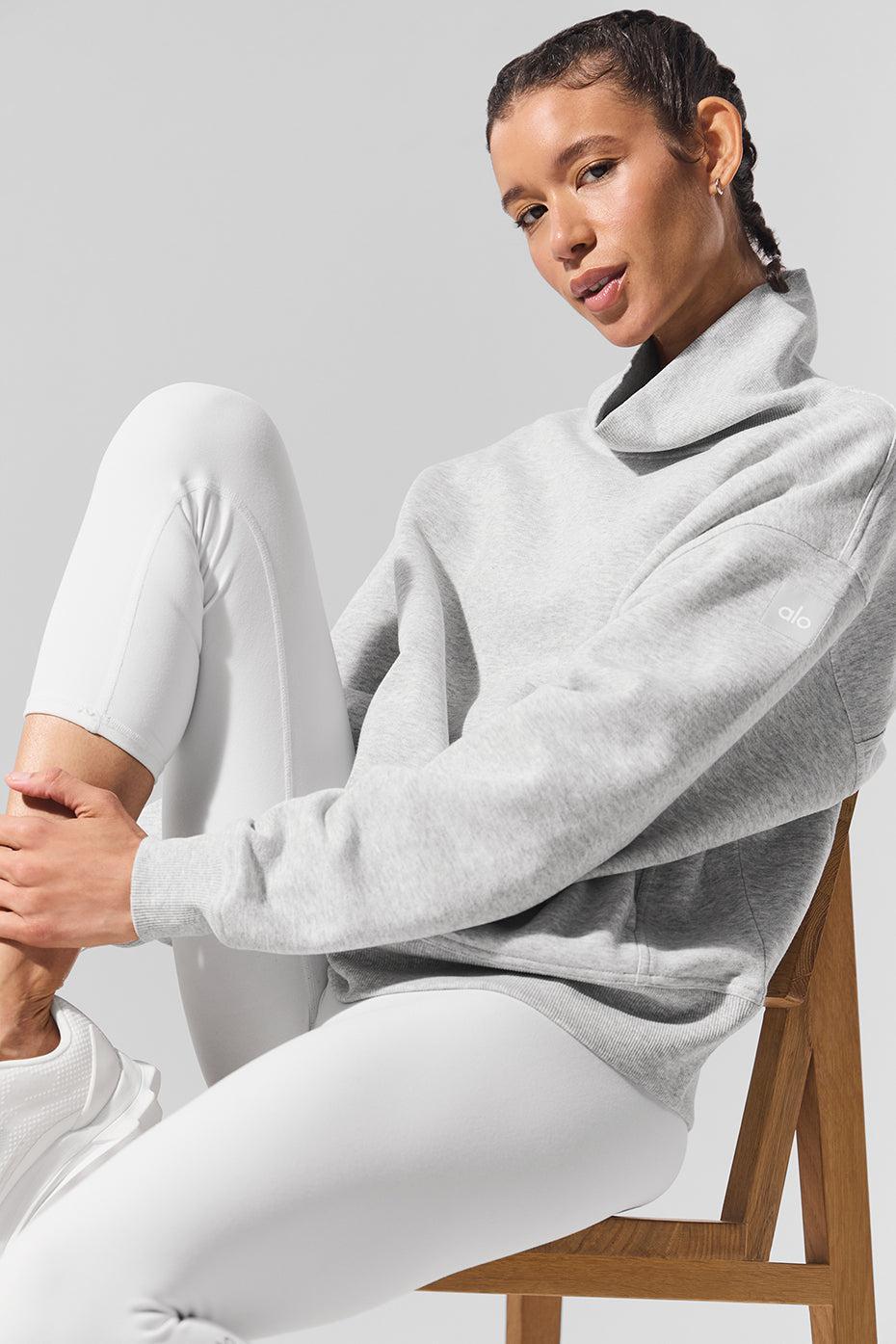 Hazy Mock Neck Pullover - Light Athletic Heather Grey Product Image