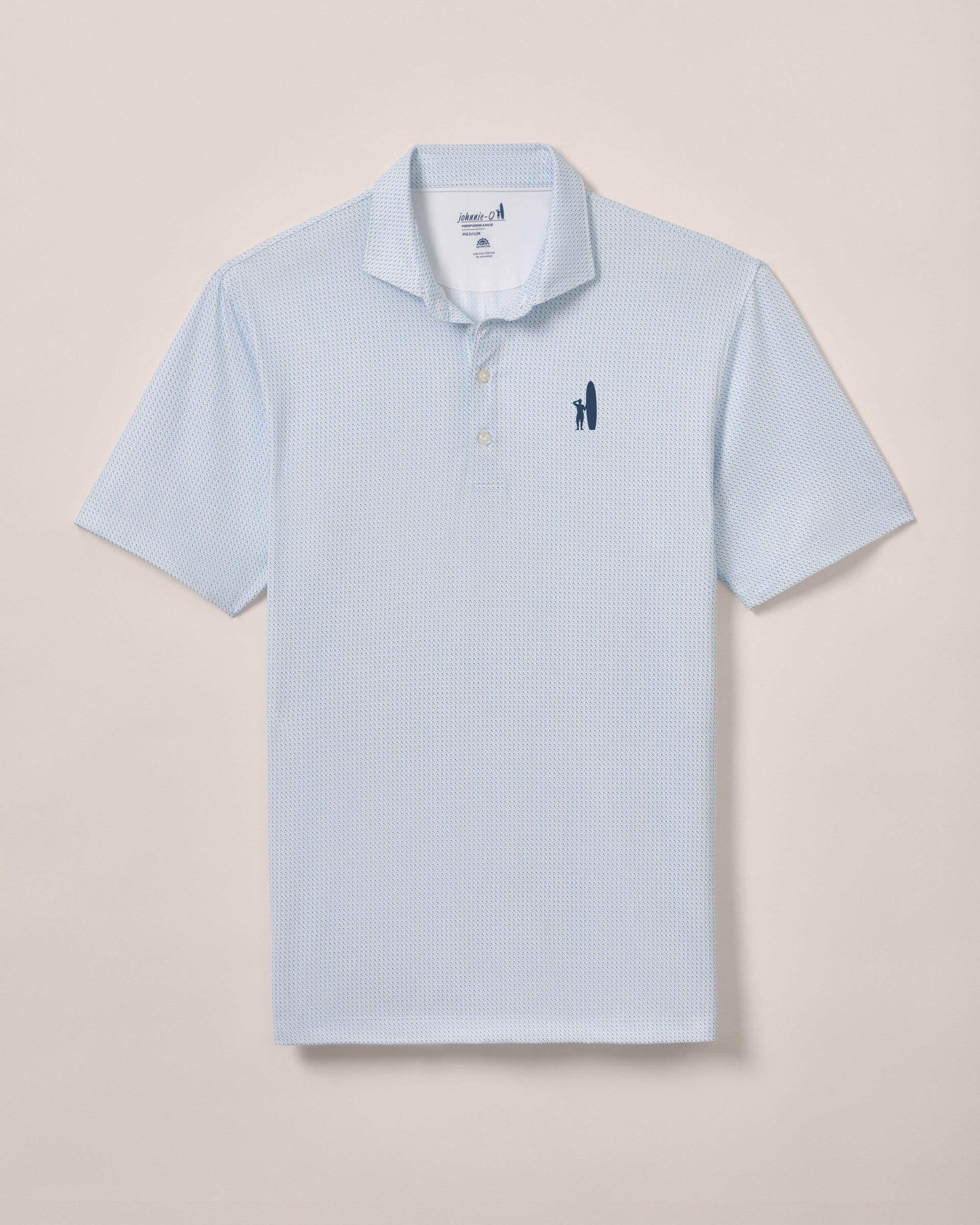 Custom Surfer Logo Performance Jersey Polo - Tee Time Print Male Product Image