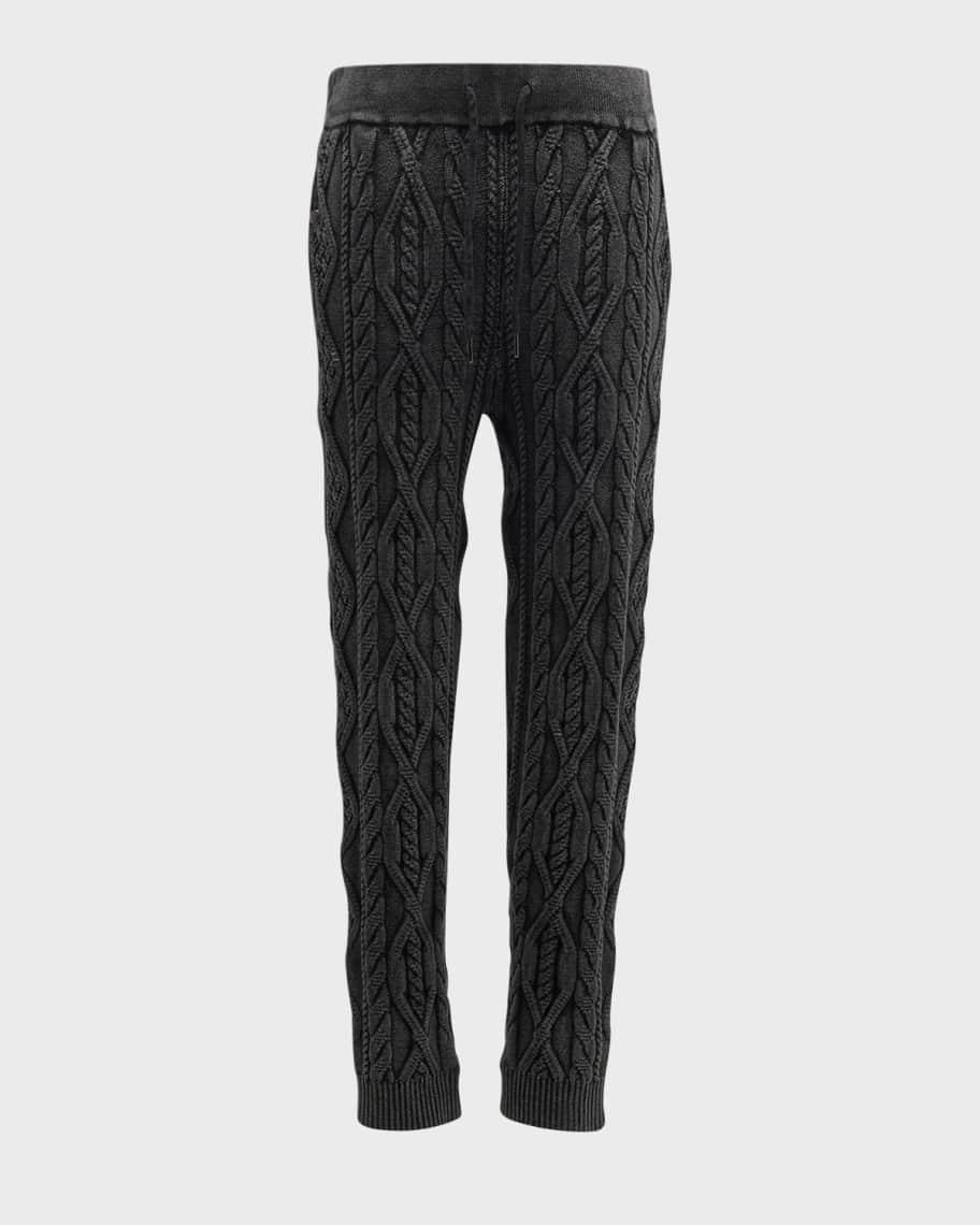Mens Elijah Cable-Knit Joggers Product Image