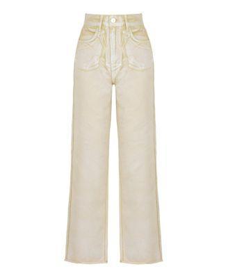 Womens Metallic Straight Leg Jeans Product Image