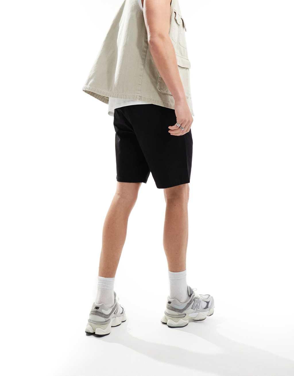 Selected Homme chino shorts in black Product Image