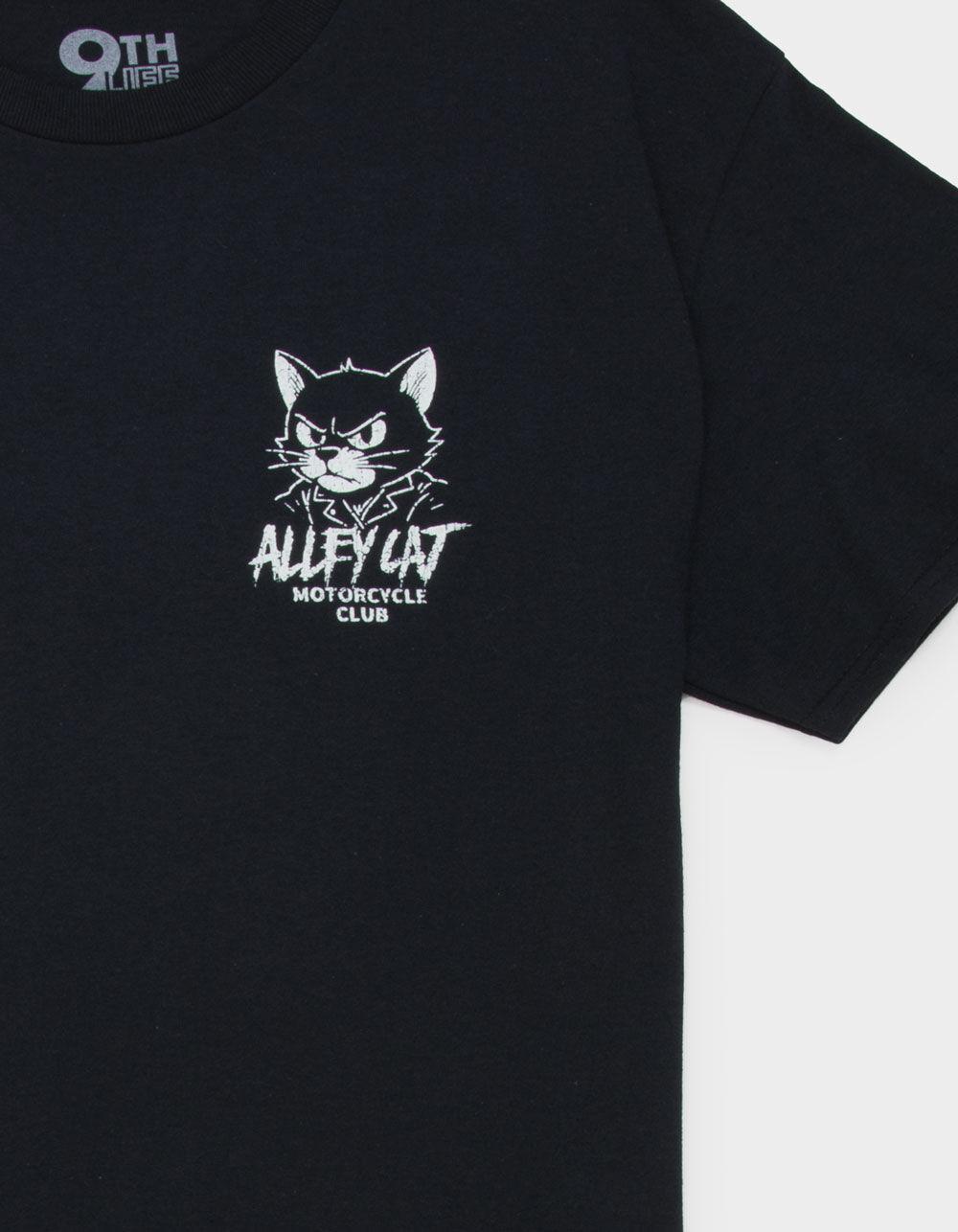 9TH LIFE Alley Cat Motorcycle Club Mens Tee - BLACK Product Image