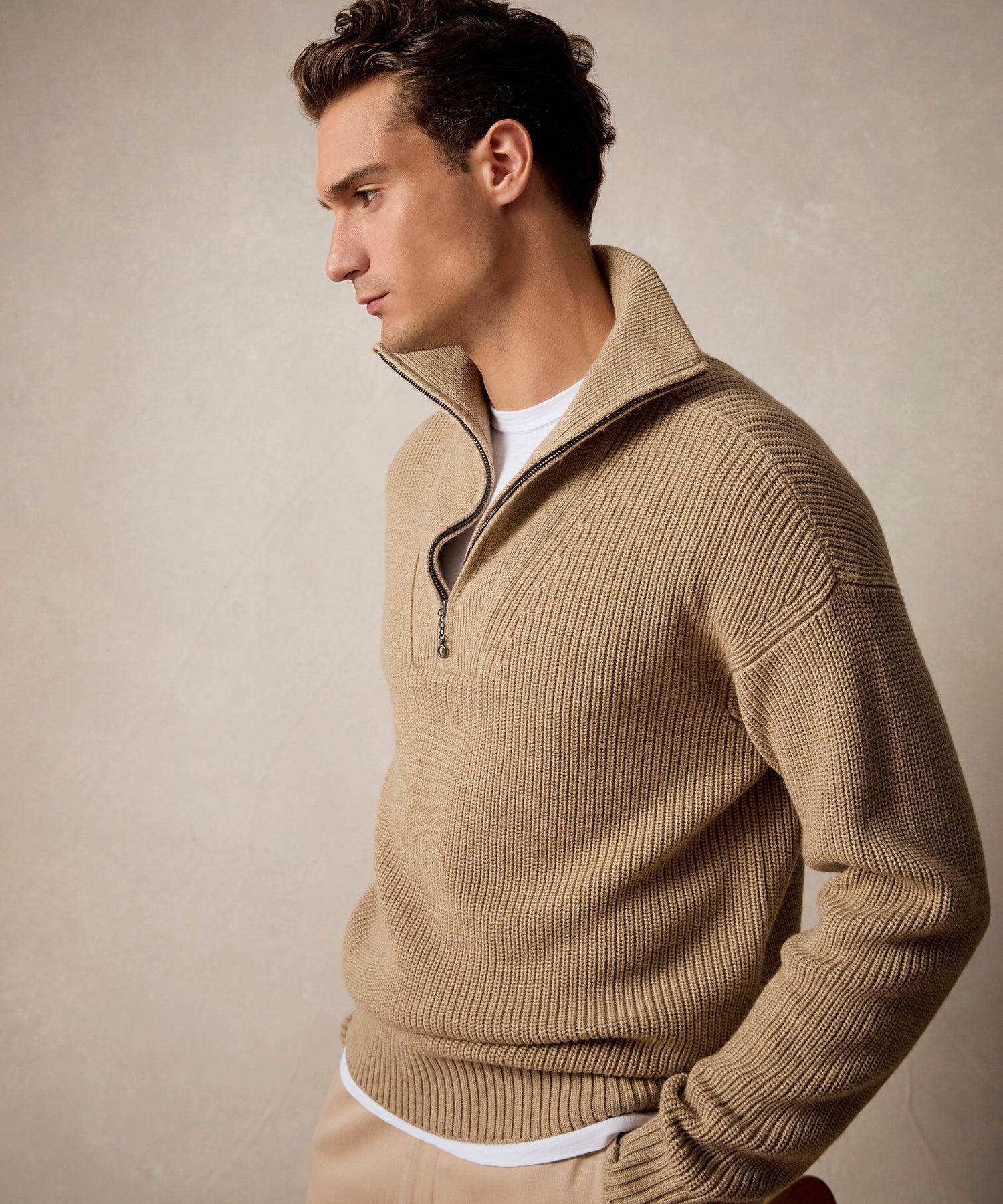 Merino Half-Zip Sweater in Baja Dunes Product Image
