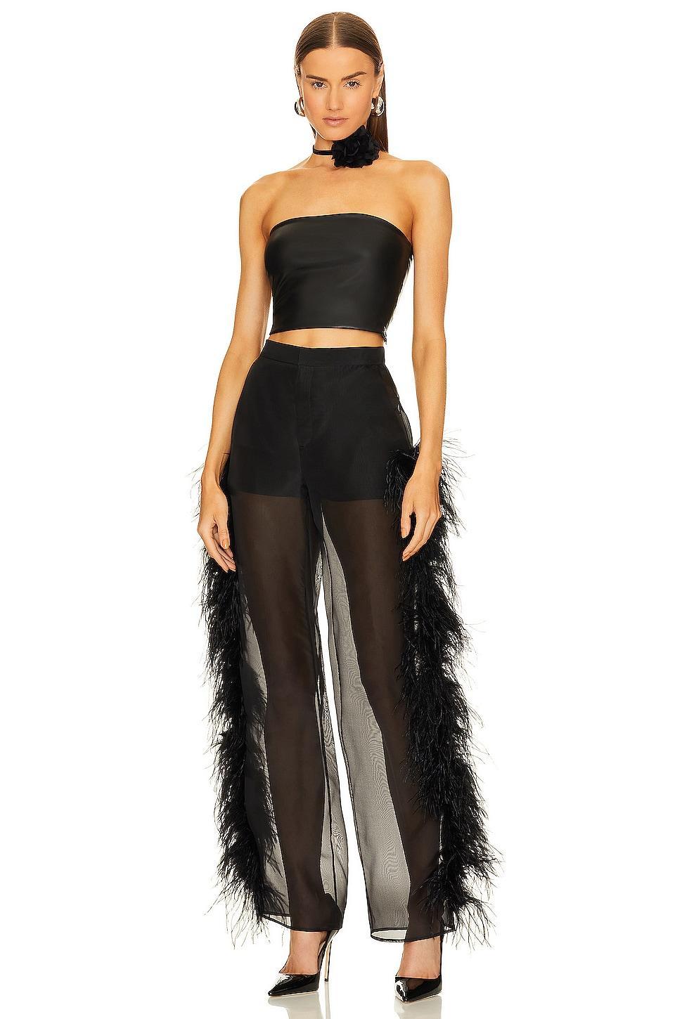 Stretch Faux Leather Tube Top Lapointe Product Image