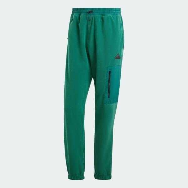 adidas City Escape Polar Fleece Pant Collegiate Green L Mens Product Image