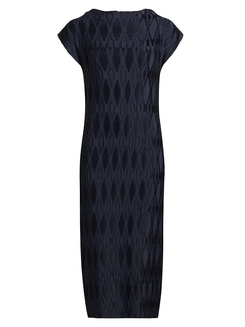 Womens Gramercy Pleated Cap-Sleeve Midi-Dress Product Image