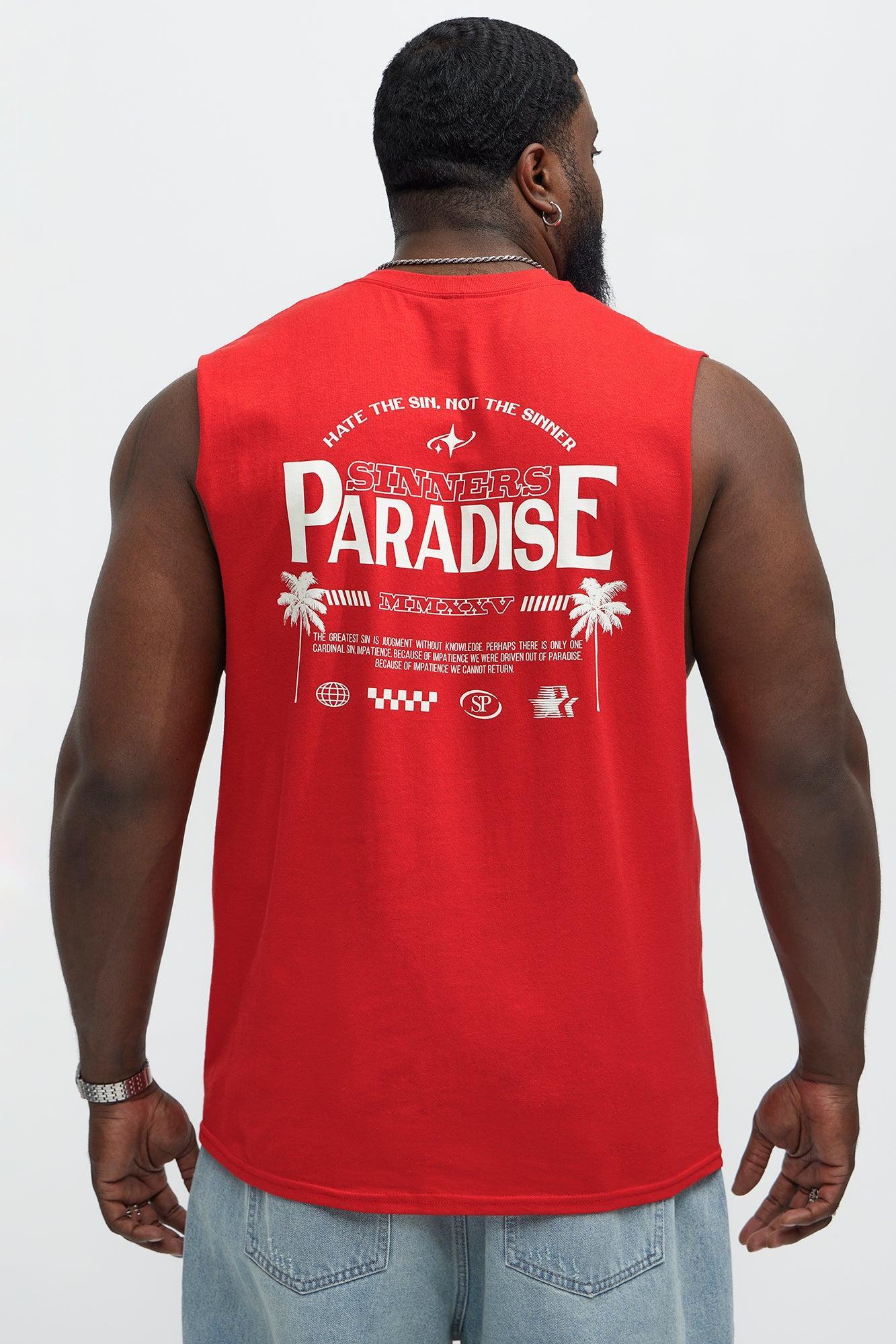 Sinner's Paradise Muscle Tank - Red Product Image