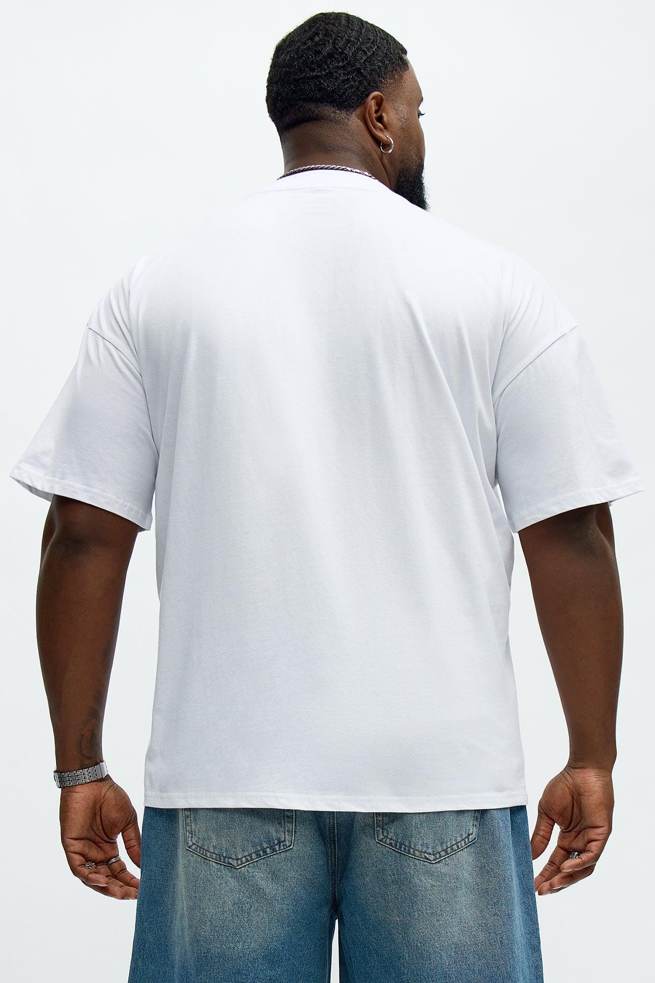 Miami Beach Oversized Short Sleeve Tee - White Product Image