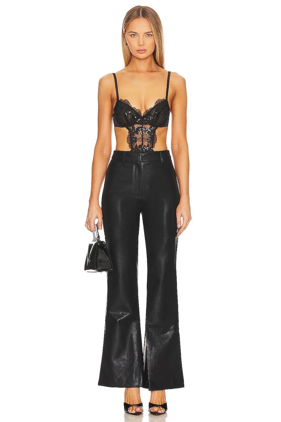 Fleur du Mal Sequin Violet Embroidery Bodysuit Product Image