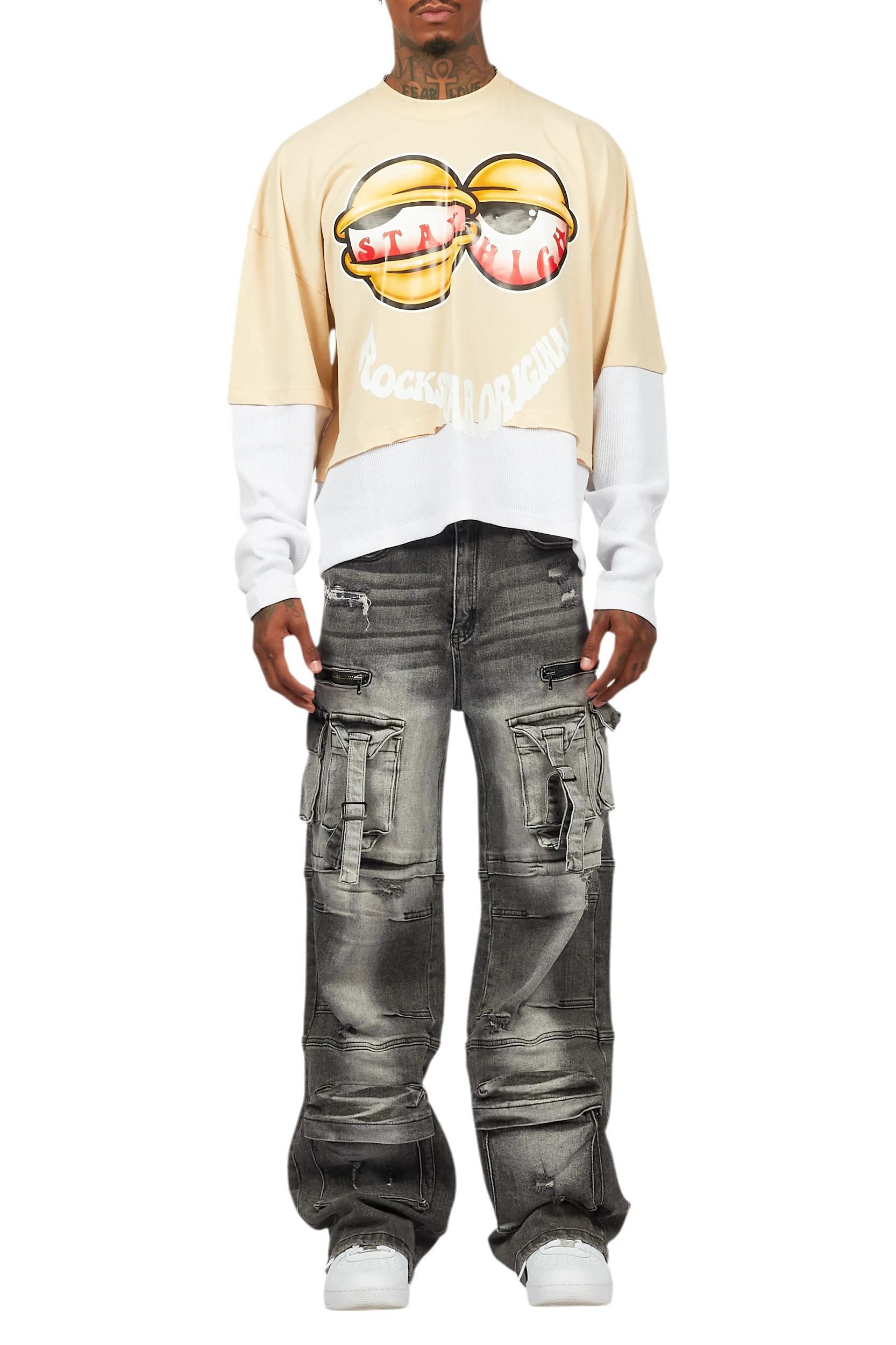 Berdi Black Wash Baggy Fit Jean Male Product Image