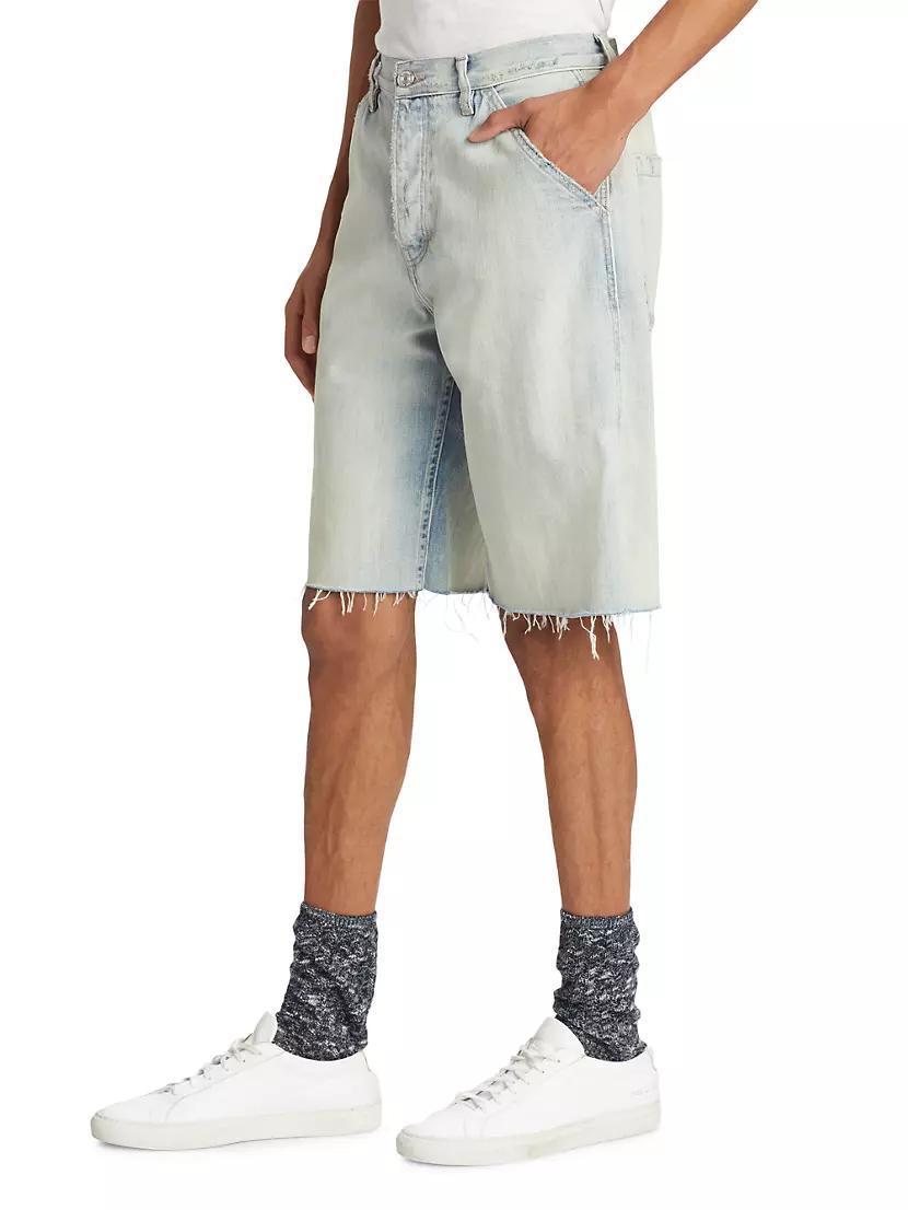 Skater Wide-Leg Denim Shorts Product Image