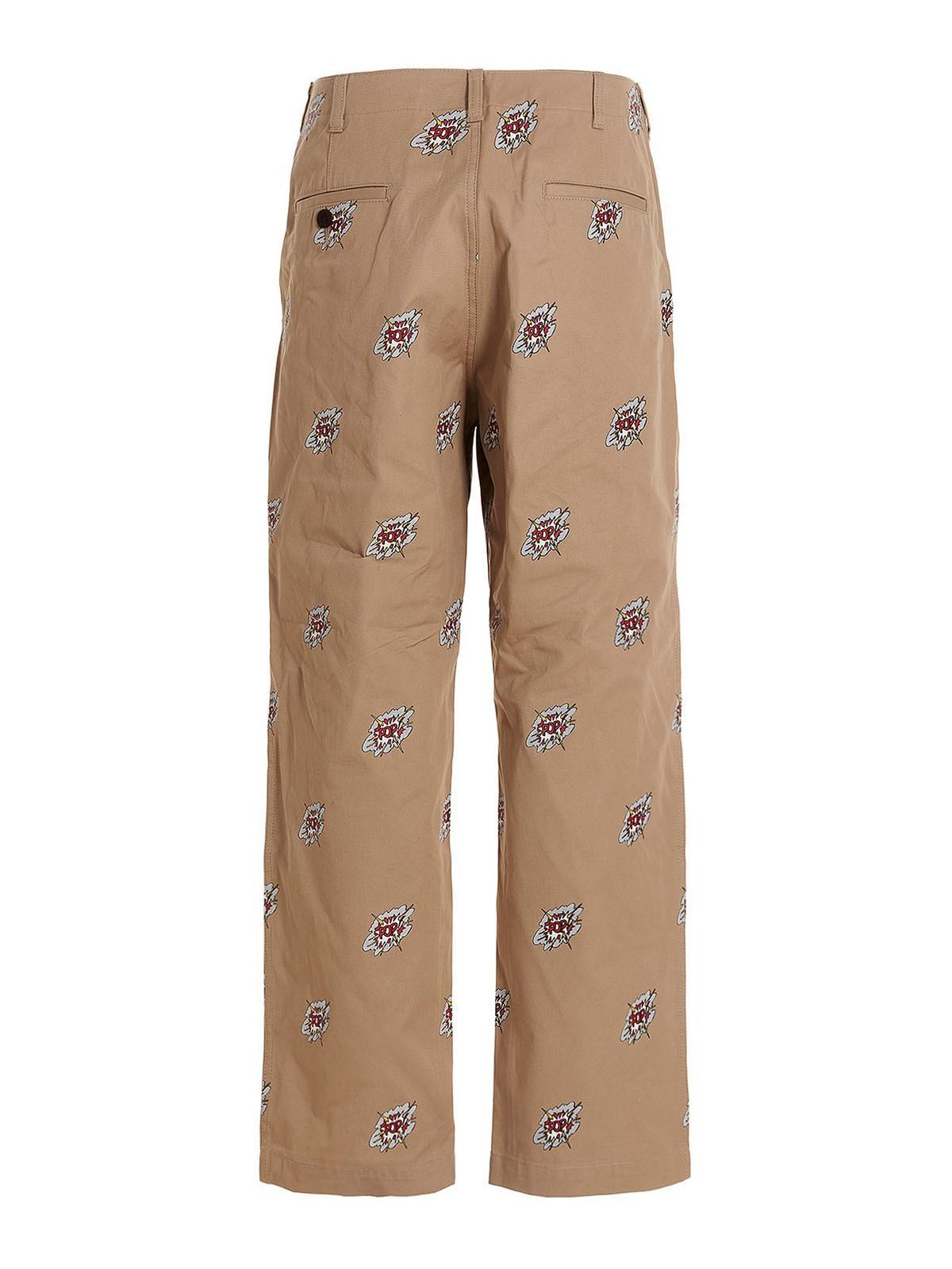 JUNYA WATANABE Pop Roy Lichtenstein Pants In Cream Product Image