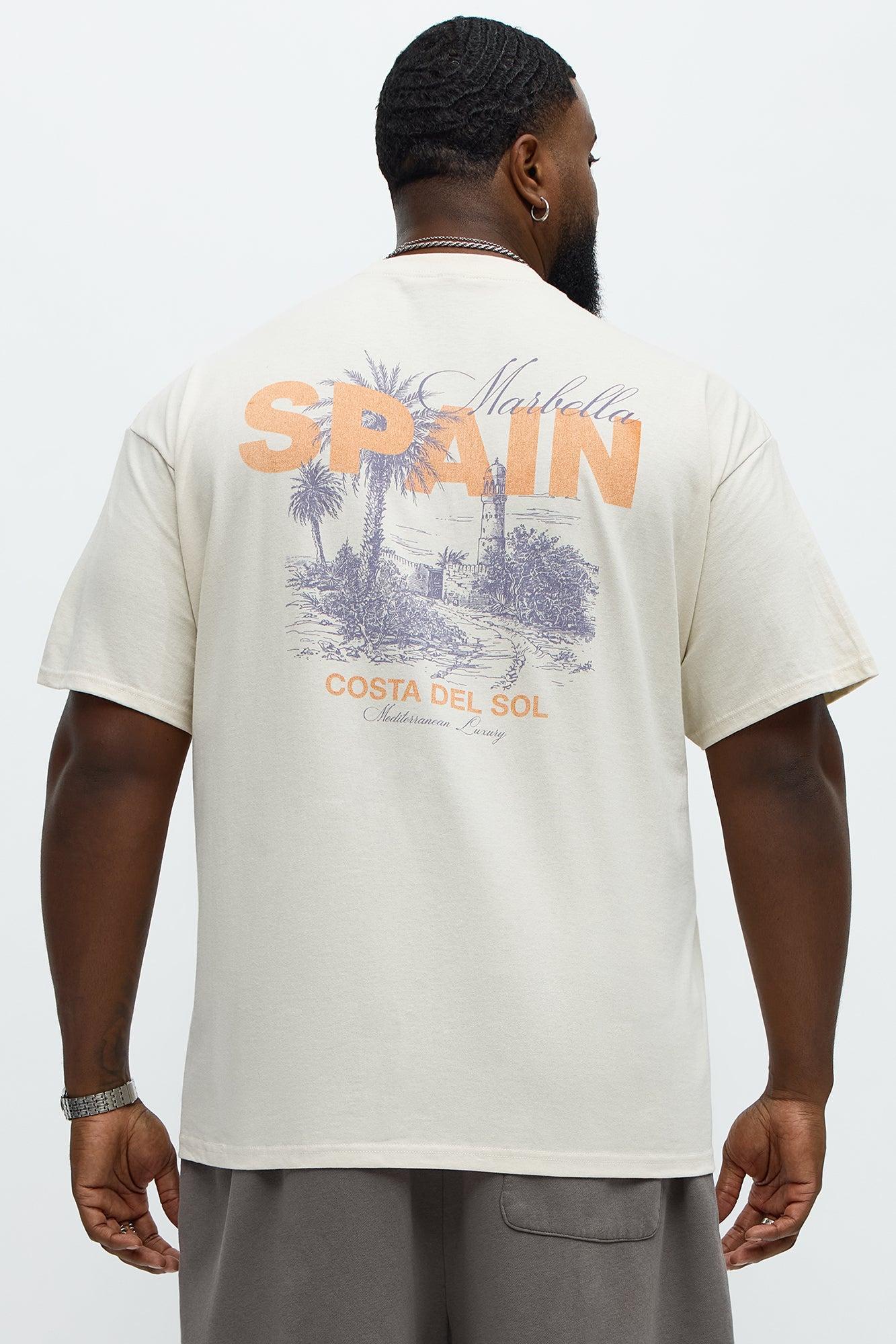 Marbella Spain Short Sleeve Tee - Cream Product Image