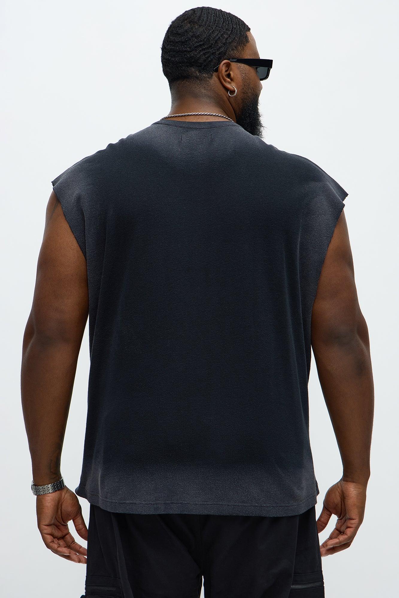 Relaxed Washed Muscle Tank - Gold/Black Product Image