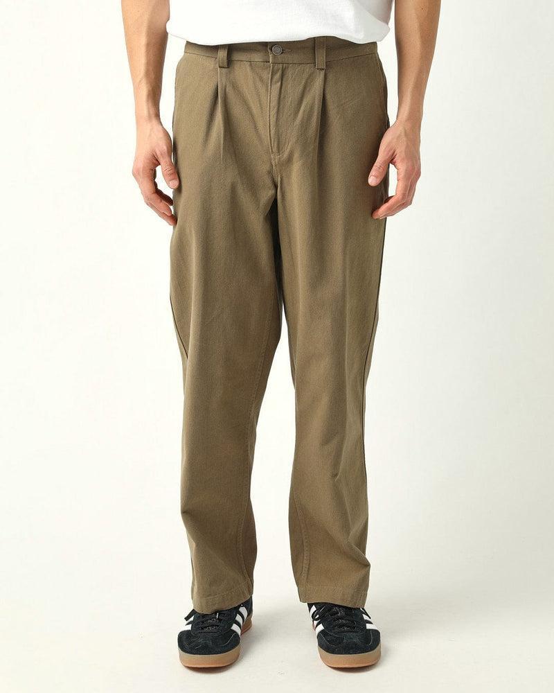 Heavy Twill Pleated Trouser - Black Product Image