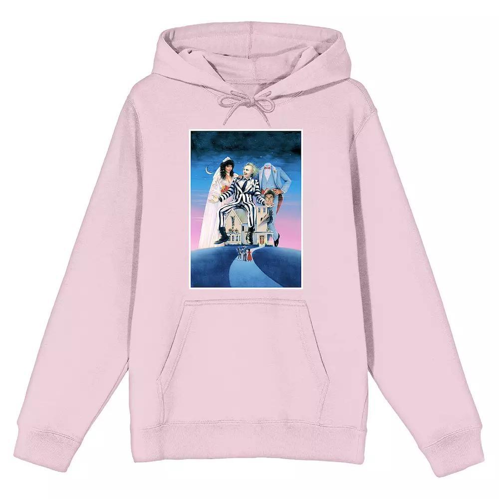 Men's Beetlejuice Poster Art Hoodie, Size: XXL, Pink Product Image
