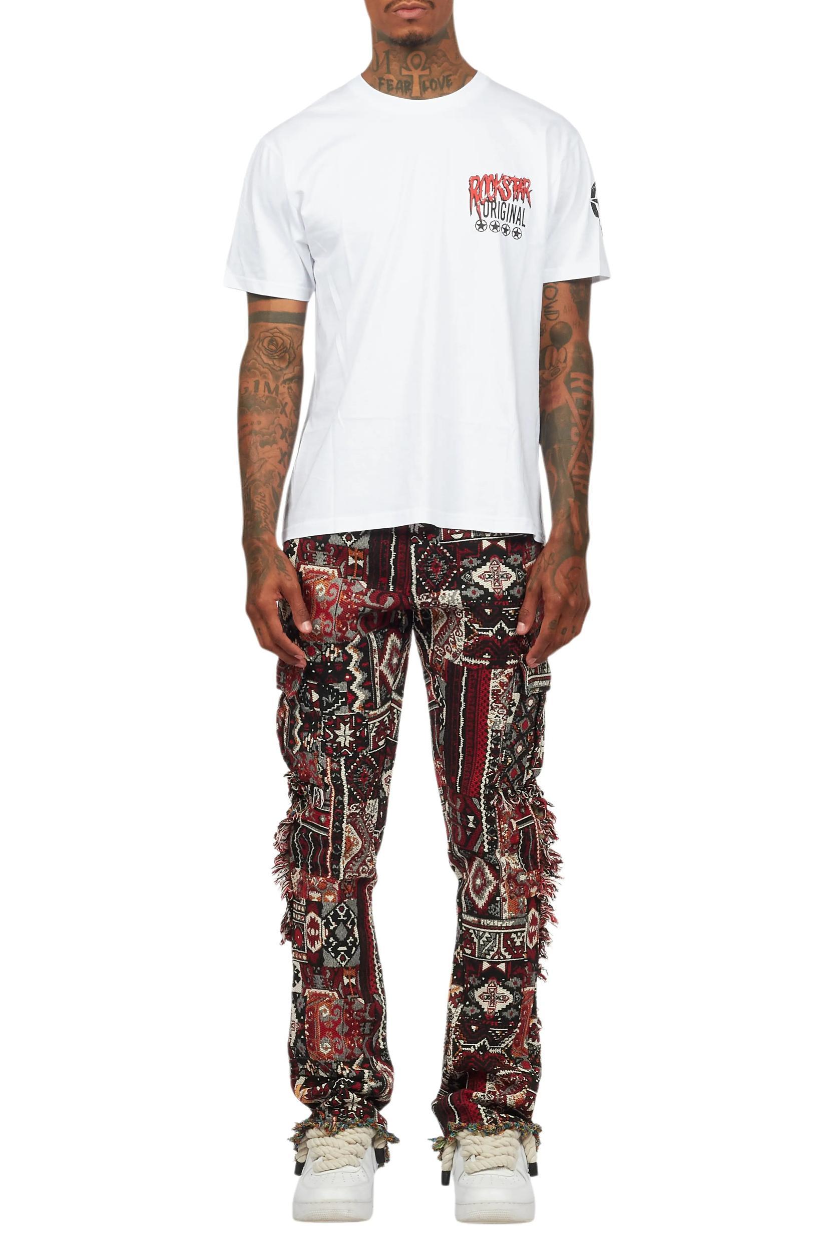 Wizzurd White/Red T-Shirt/Tapestry Jean Bundle Male Product Image