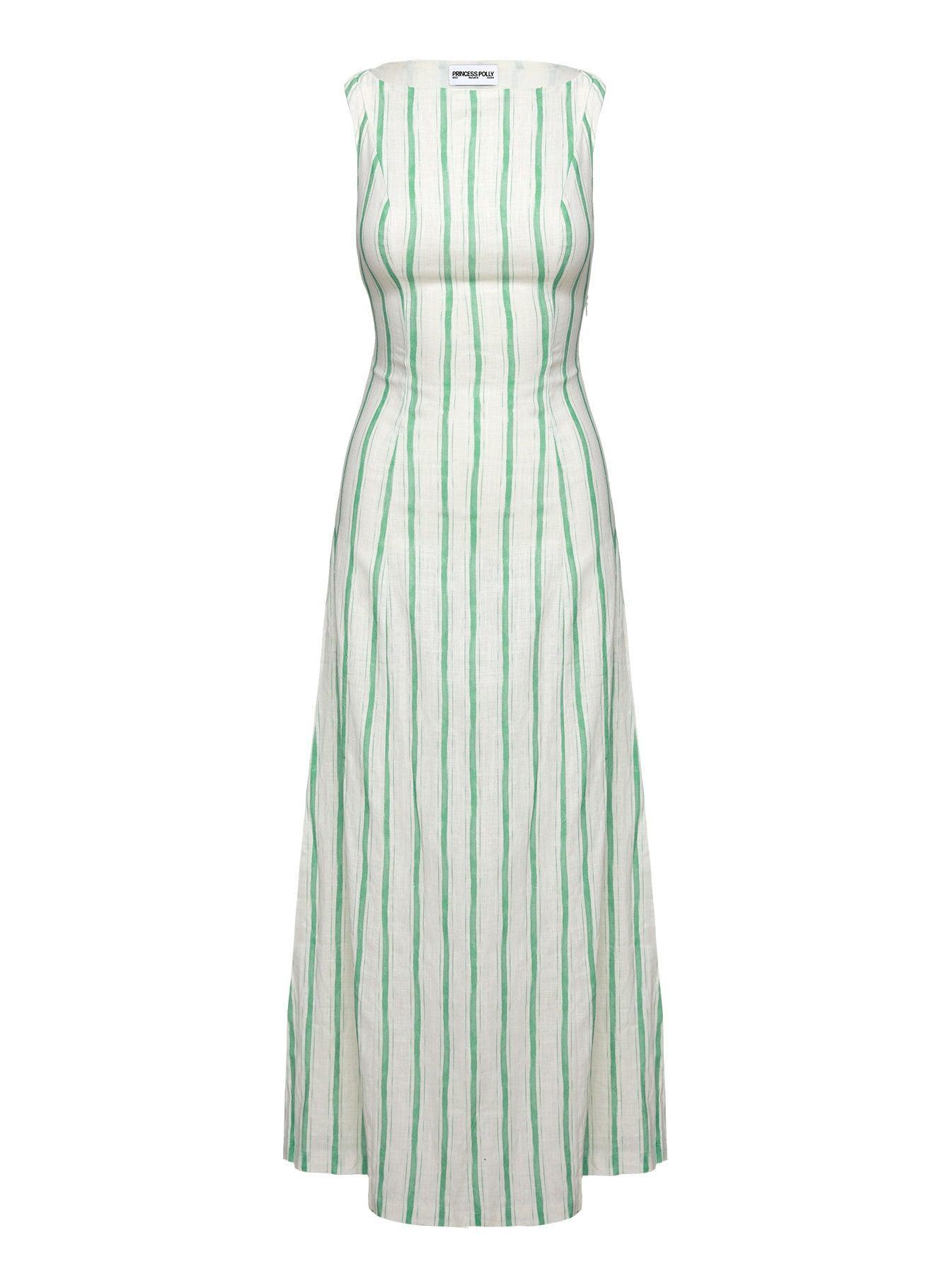 Lewisa Maxi Dress Green Stripe Tall Product Image