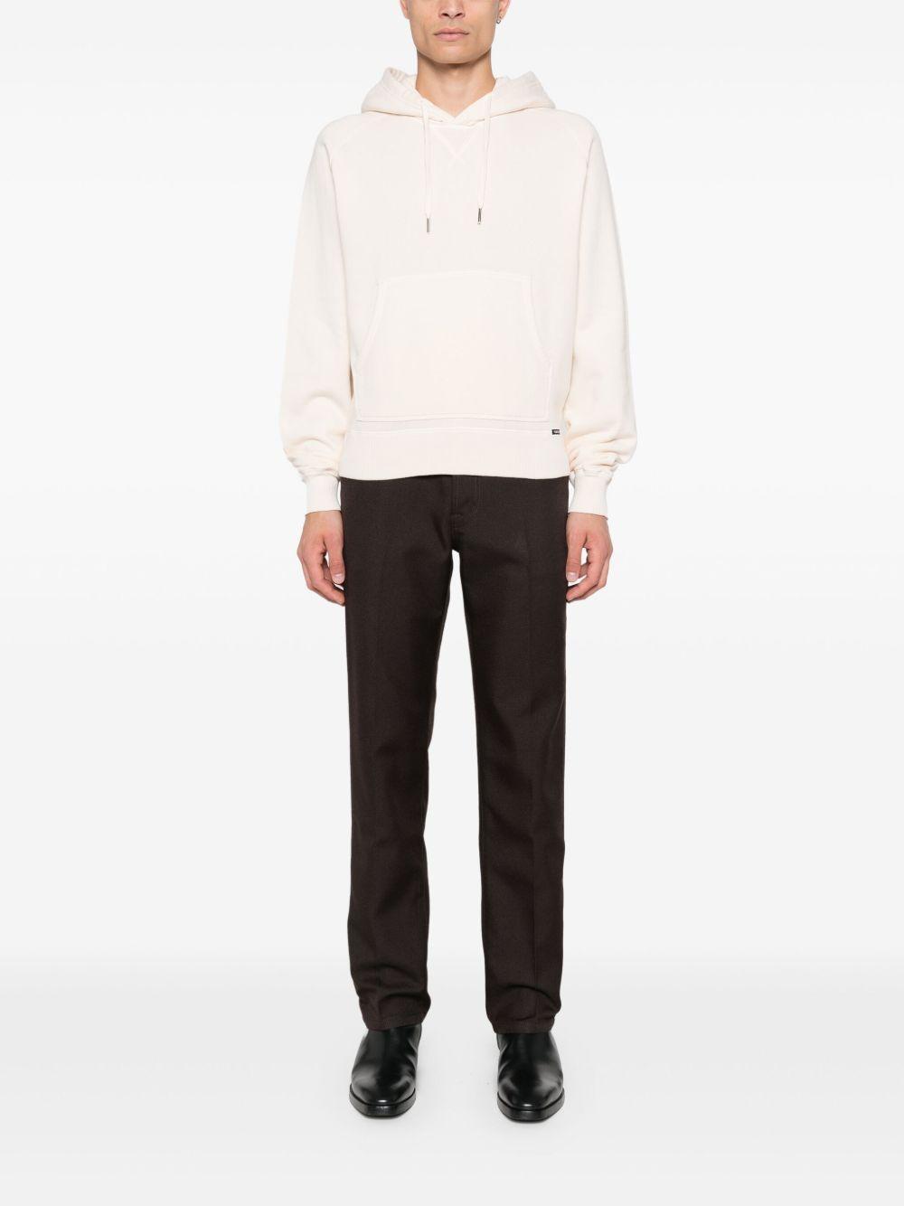 TOM FORD Logo-patch Hoodie In Neutrals Product Image