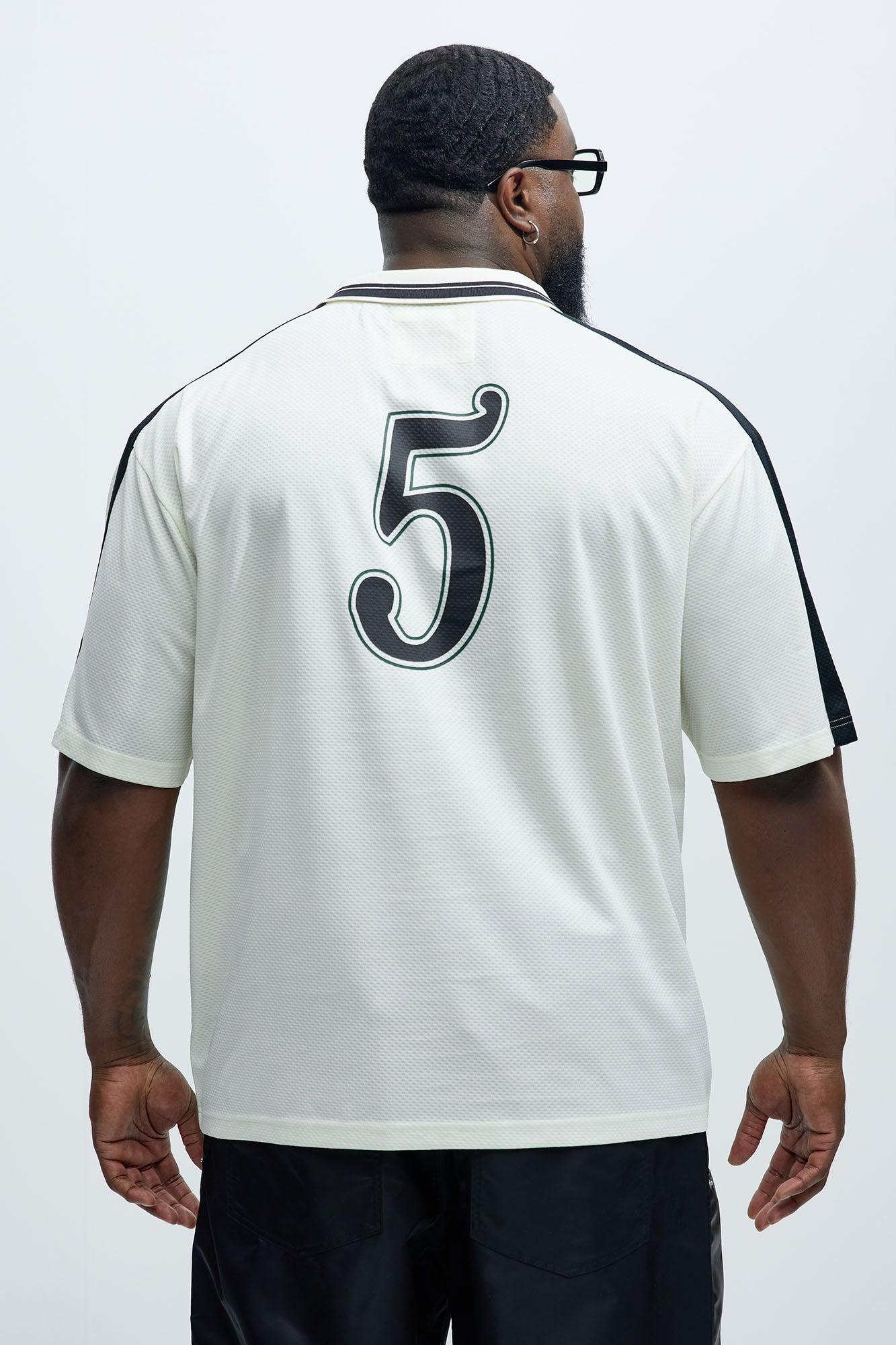 Saints Social Johnny Collar Soccer Jersey - Off White Product Image