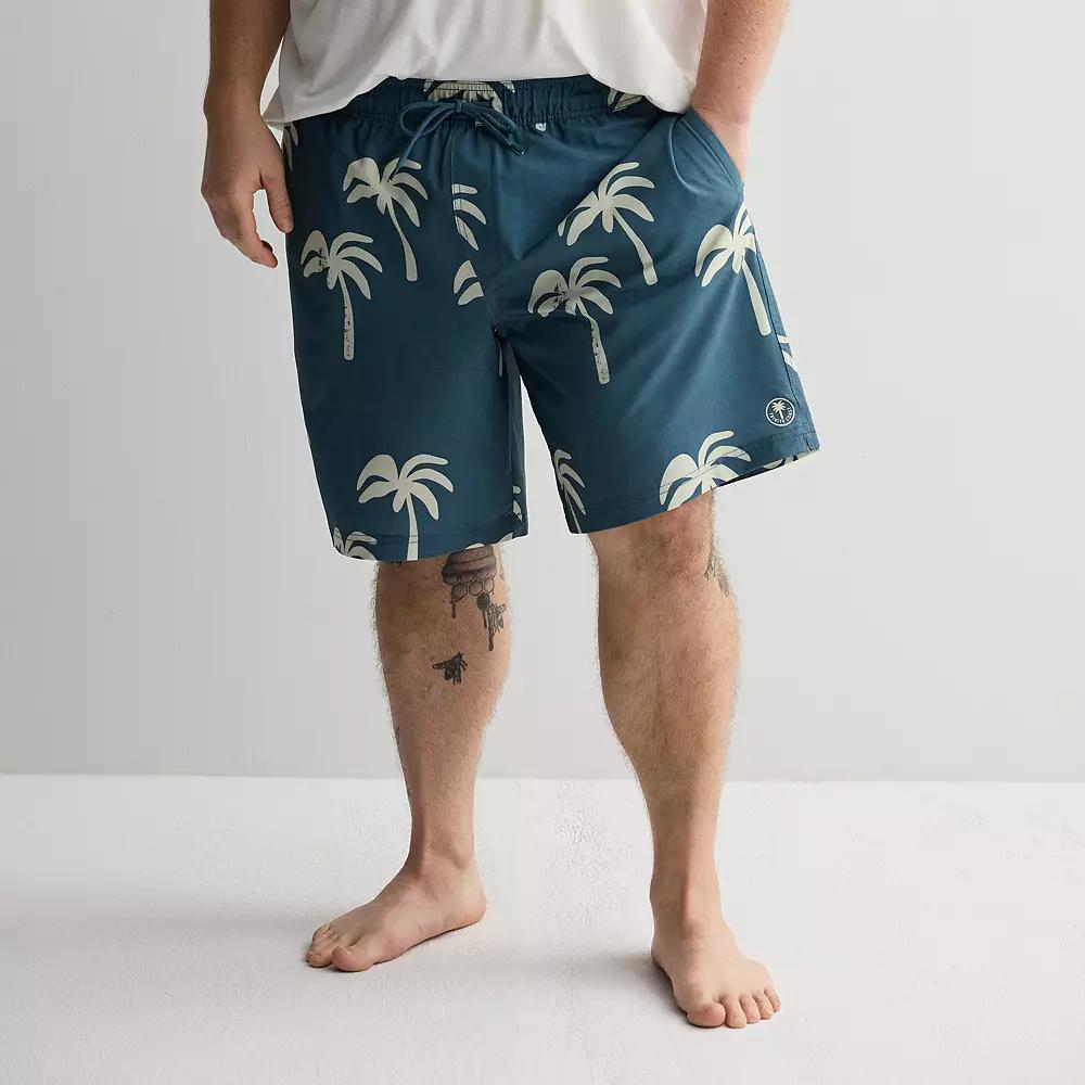 Big & Tall Trinity Coast Palm Tree Silhouettes Swim Trunks, Mens Product Image