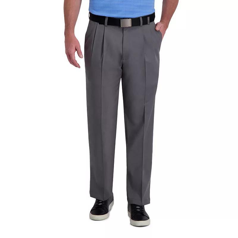 Men's Haggar® Cool Right® Performance Flex Classic-Fit Pleated Pants, Size: 44X29, Green Product Image