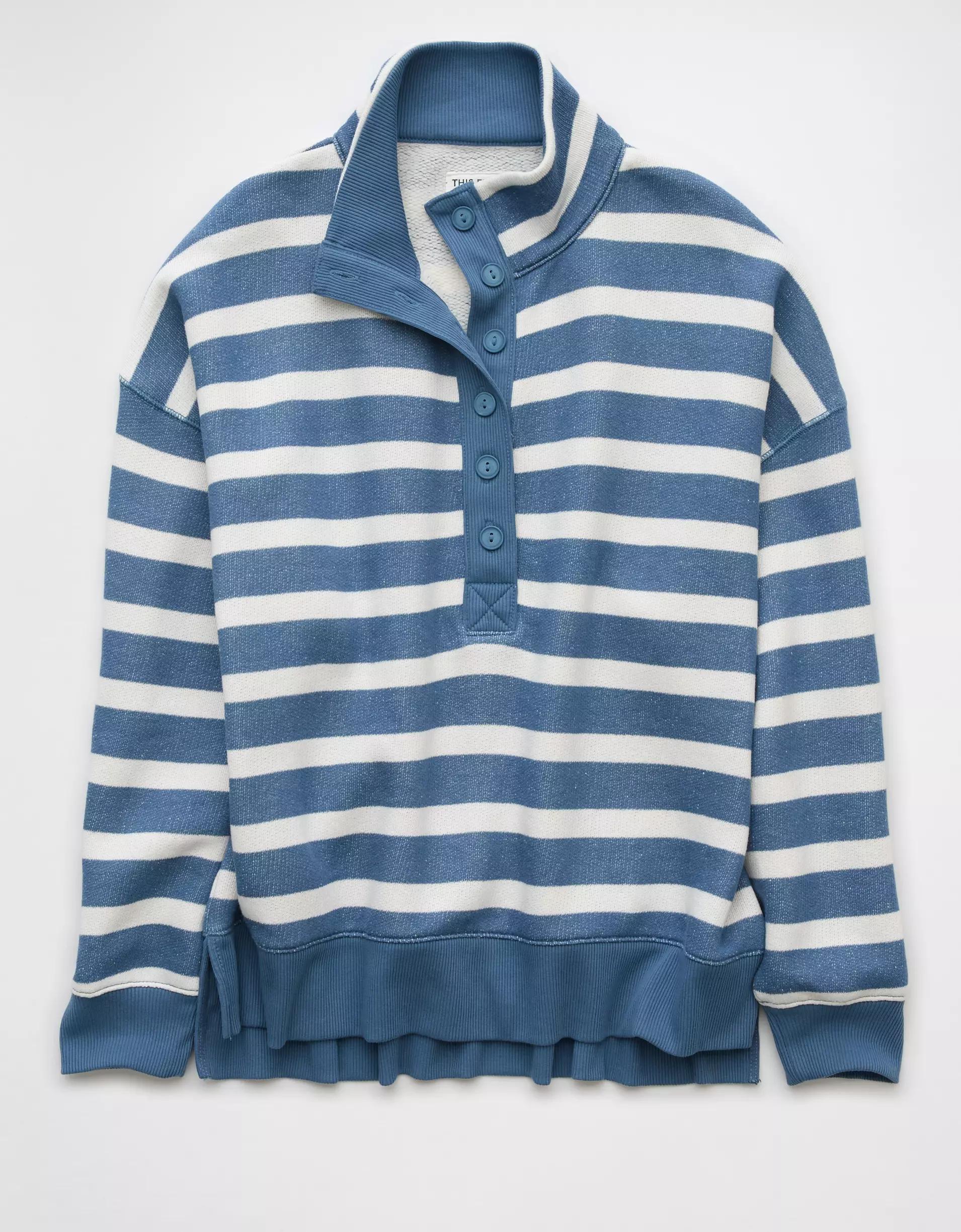 AE Big Hug Henley Sweatshirt Product Image