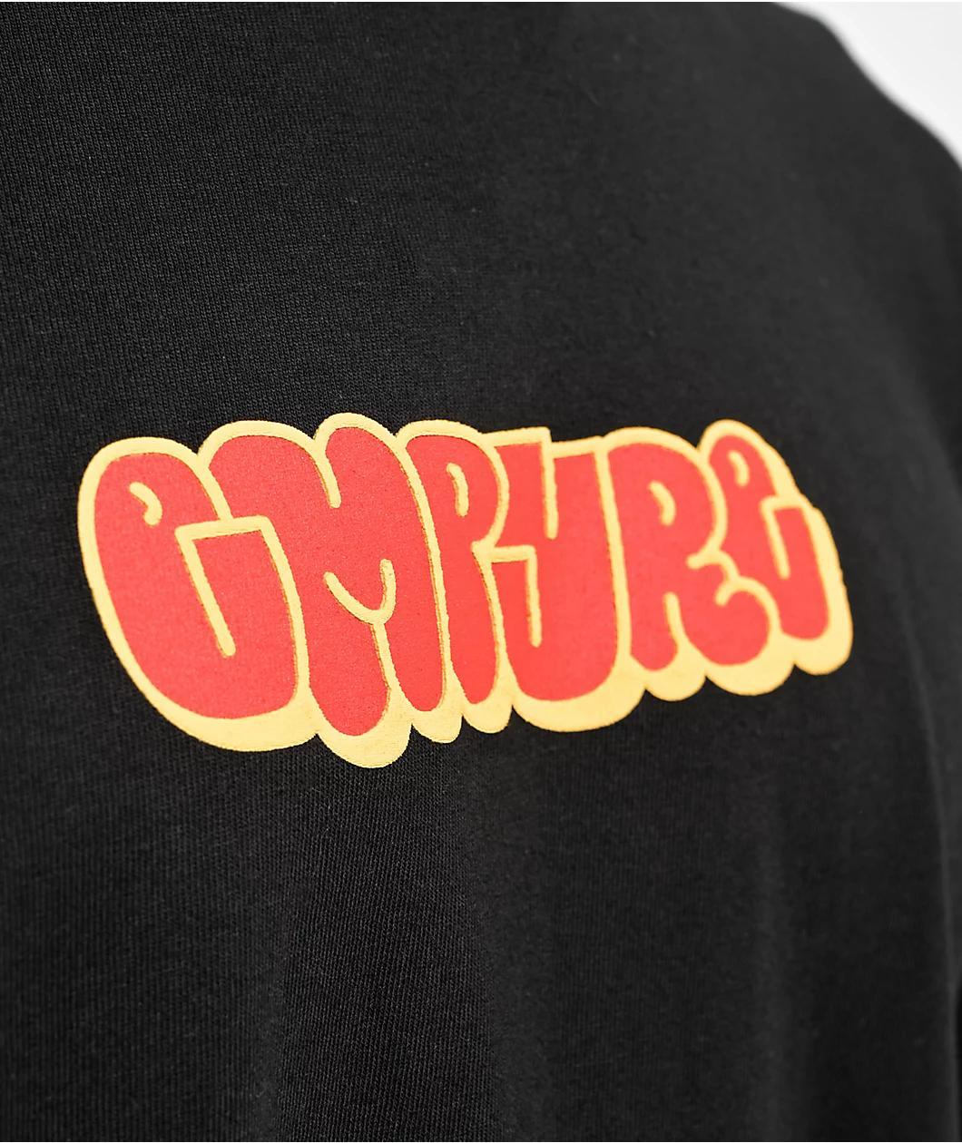 Empyre Red Graffiti Logo Black Long Sleeve T-Shirt Product Image