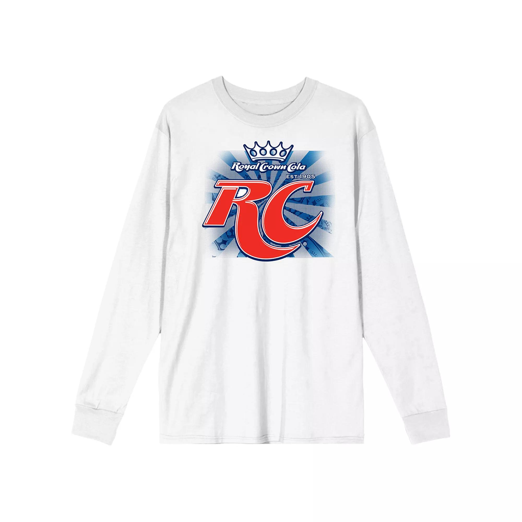 Men's RC Cola Logo White Long Sleeve Tee, Size: XXL Product Image
