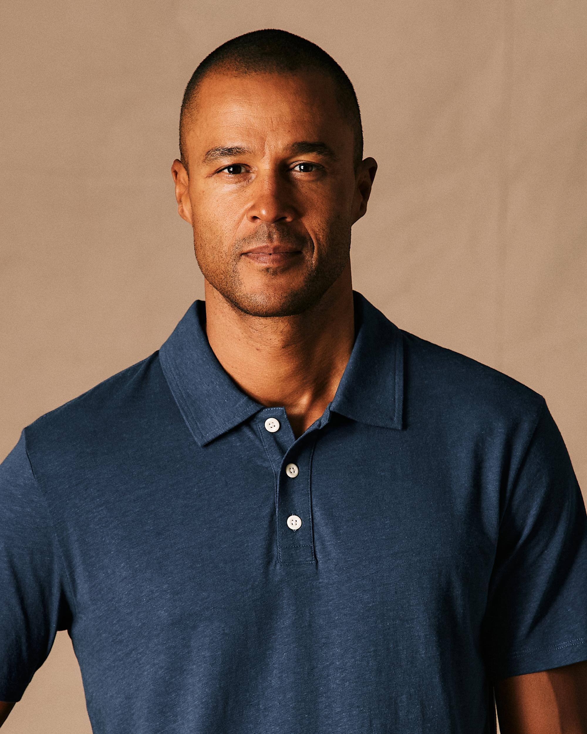 Cotton Hemp Polo Shirt Product Image