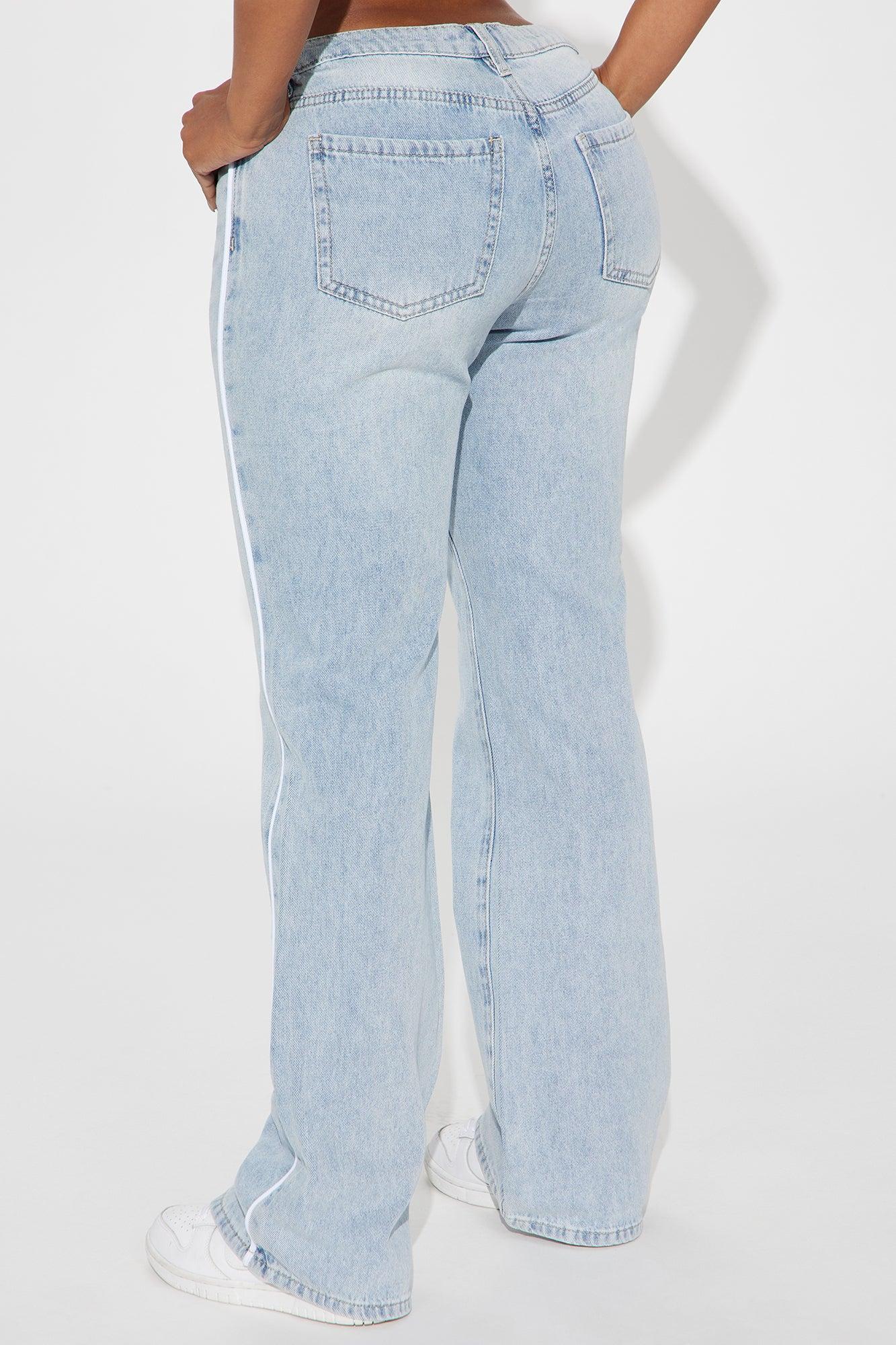 Casual But Cute Non Stretch Straight Leg Jeans - Light Wash Product Image