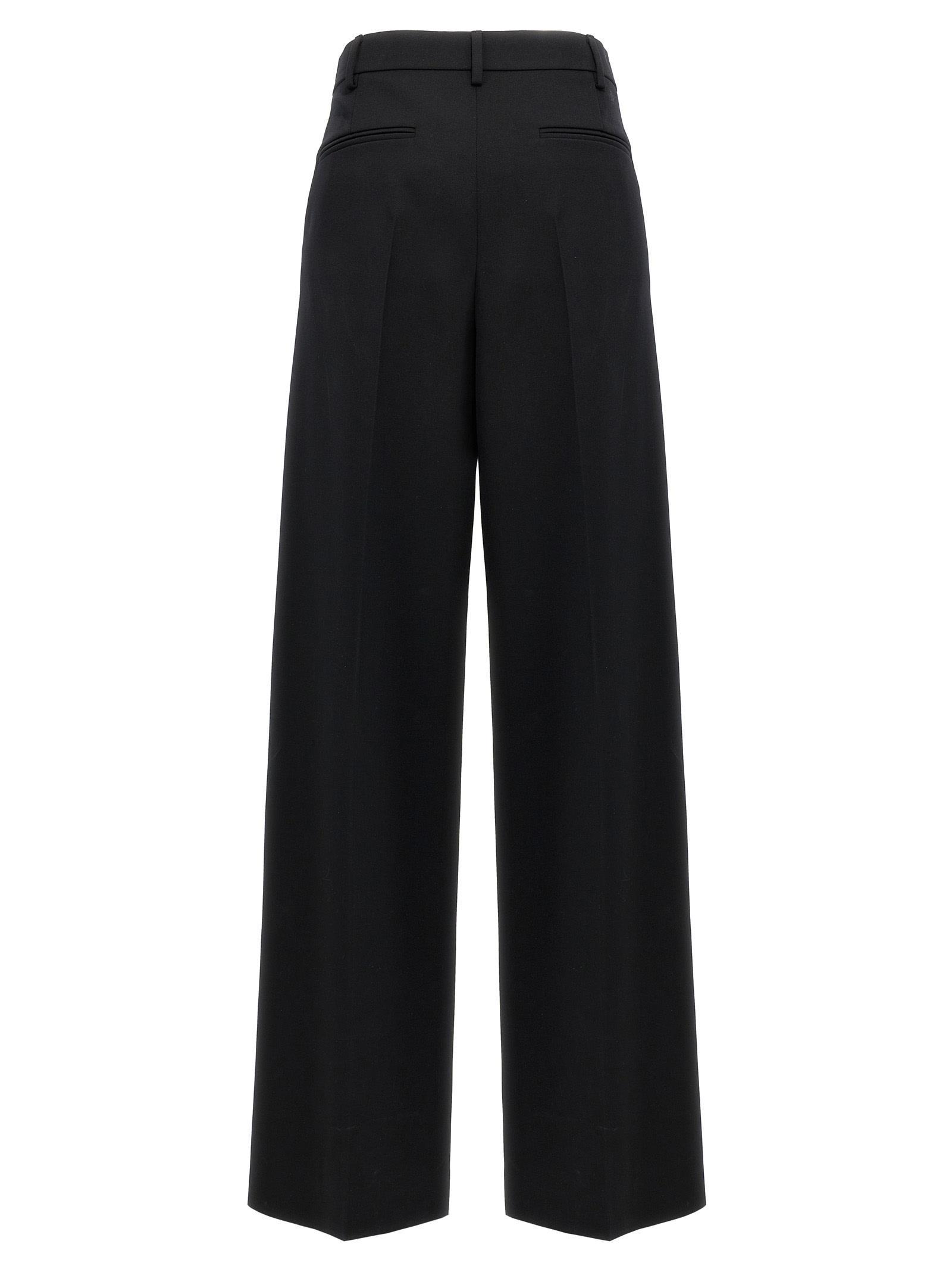 VALENTINO Black  Solid Grisaille Pants Product Image