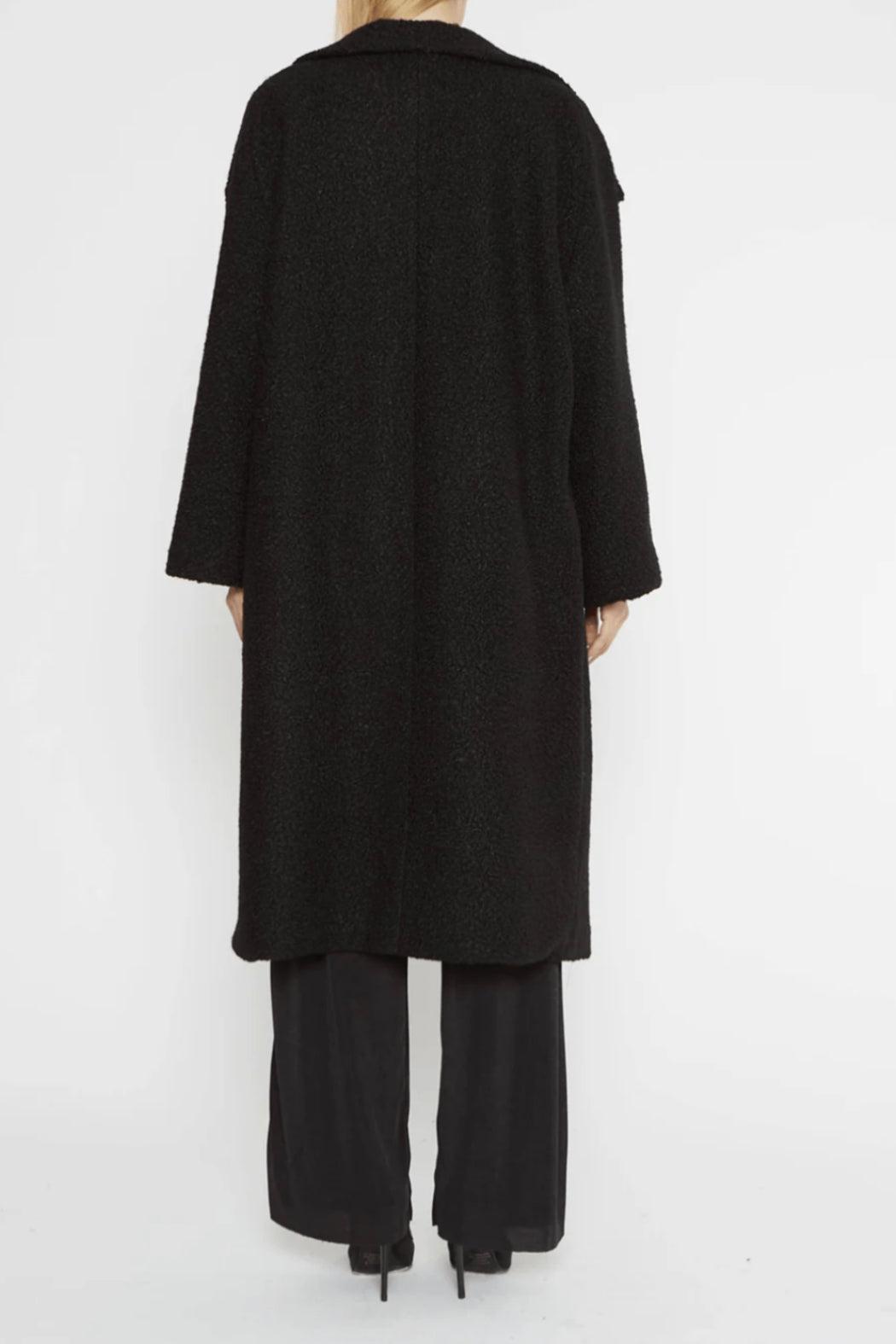 Black Boucle Overcoat Product Image
