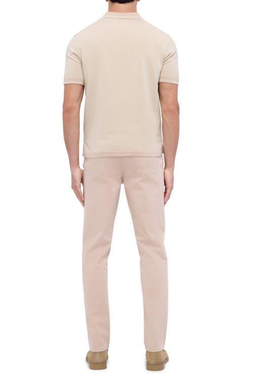 BUGATCHI Men's 3-button Polo Sweater In Desert Product Image