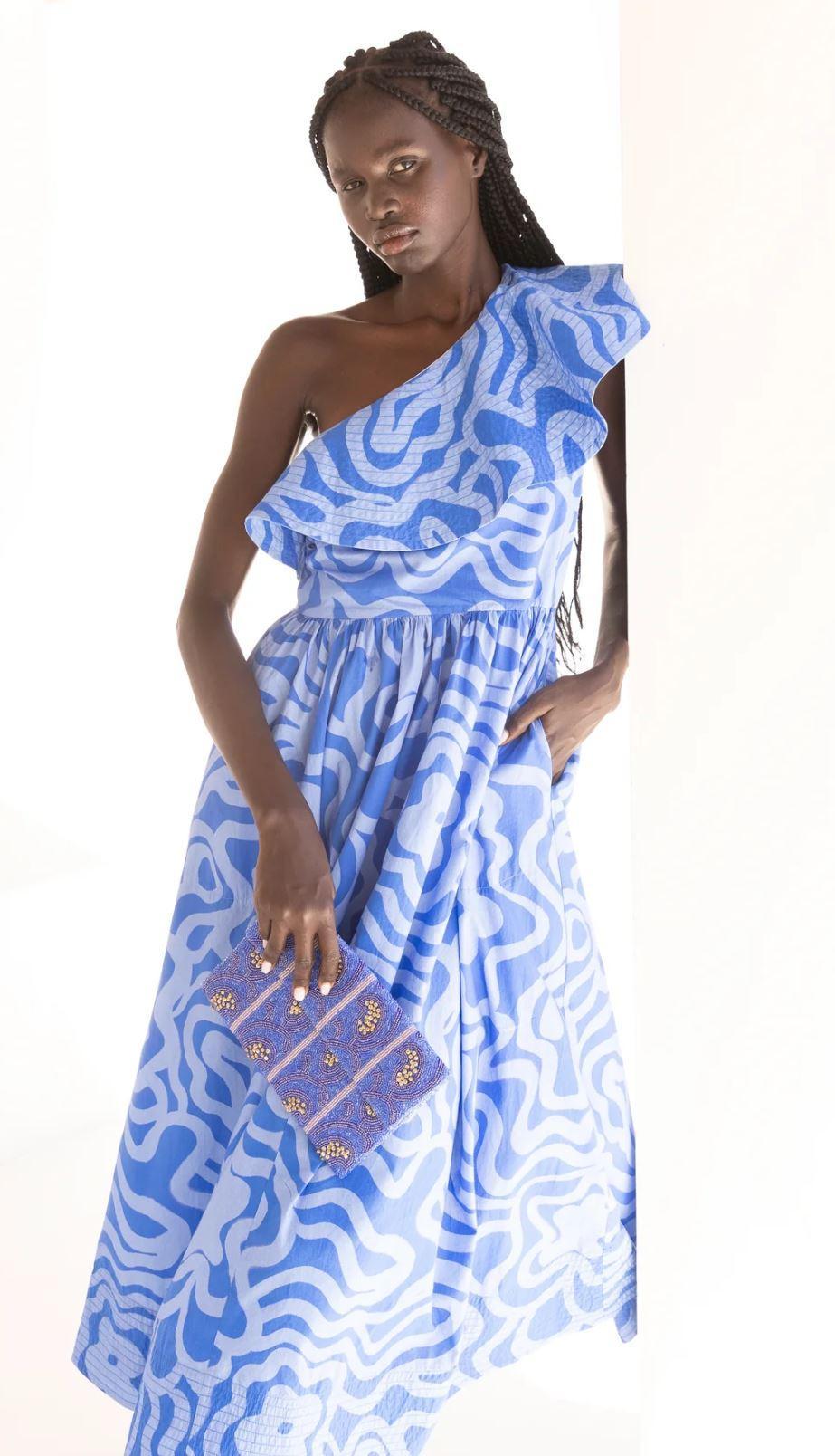 Oliphant One Shoulder Ruffle Maxi Product Image