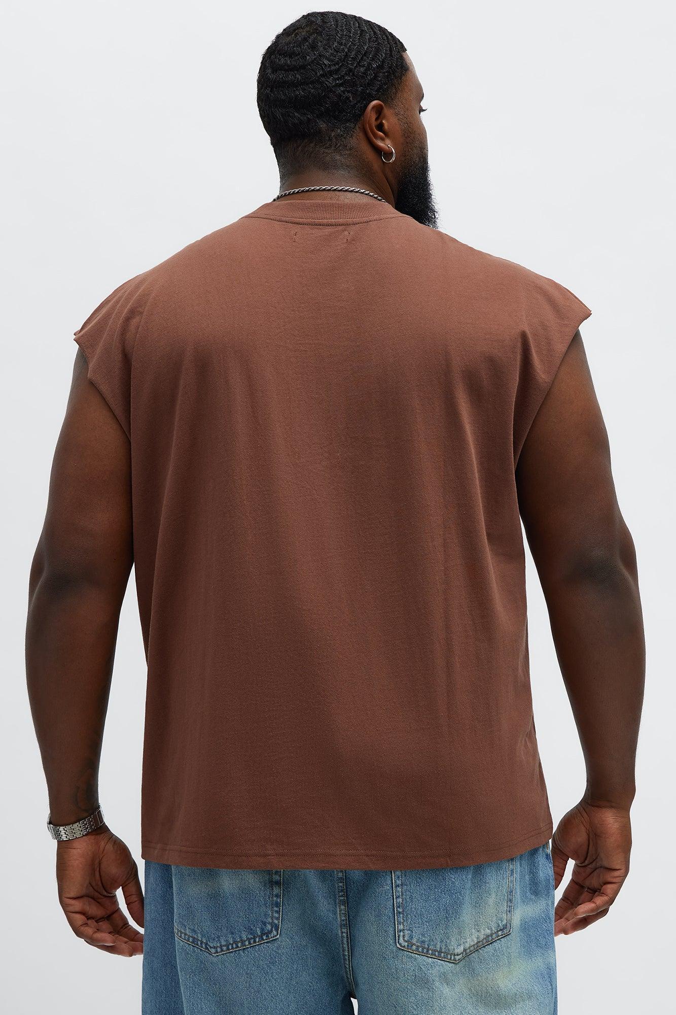 Relaxed Heavyweight Muscle Tee - Brown Product Image
