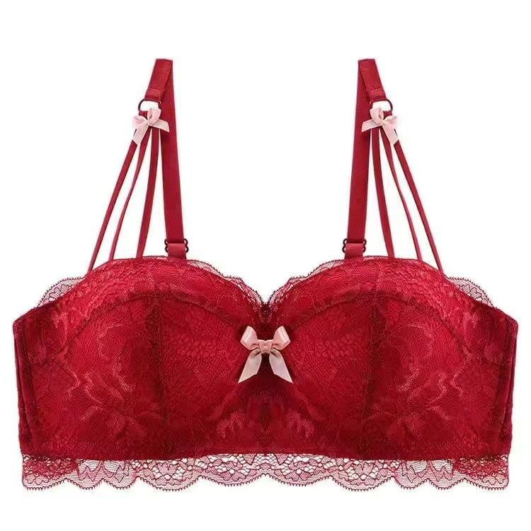 Bow Lace Wireless Bra / Panty / Set Product Image