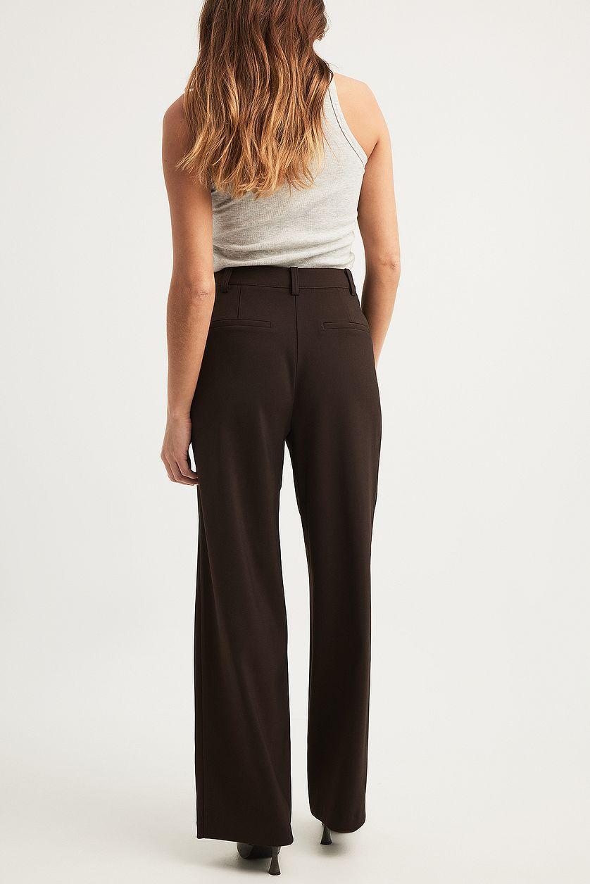 Wide Leg High Waist Suit Pants Product Image