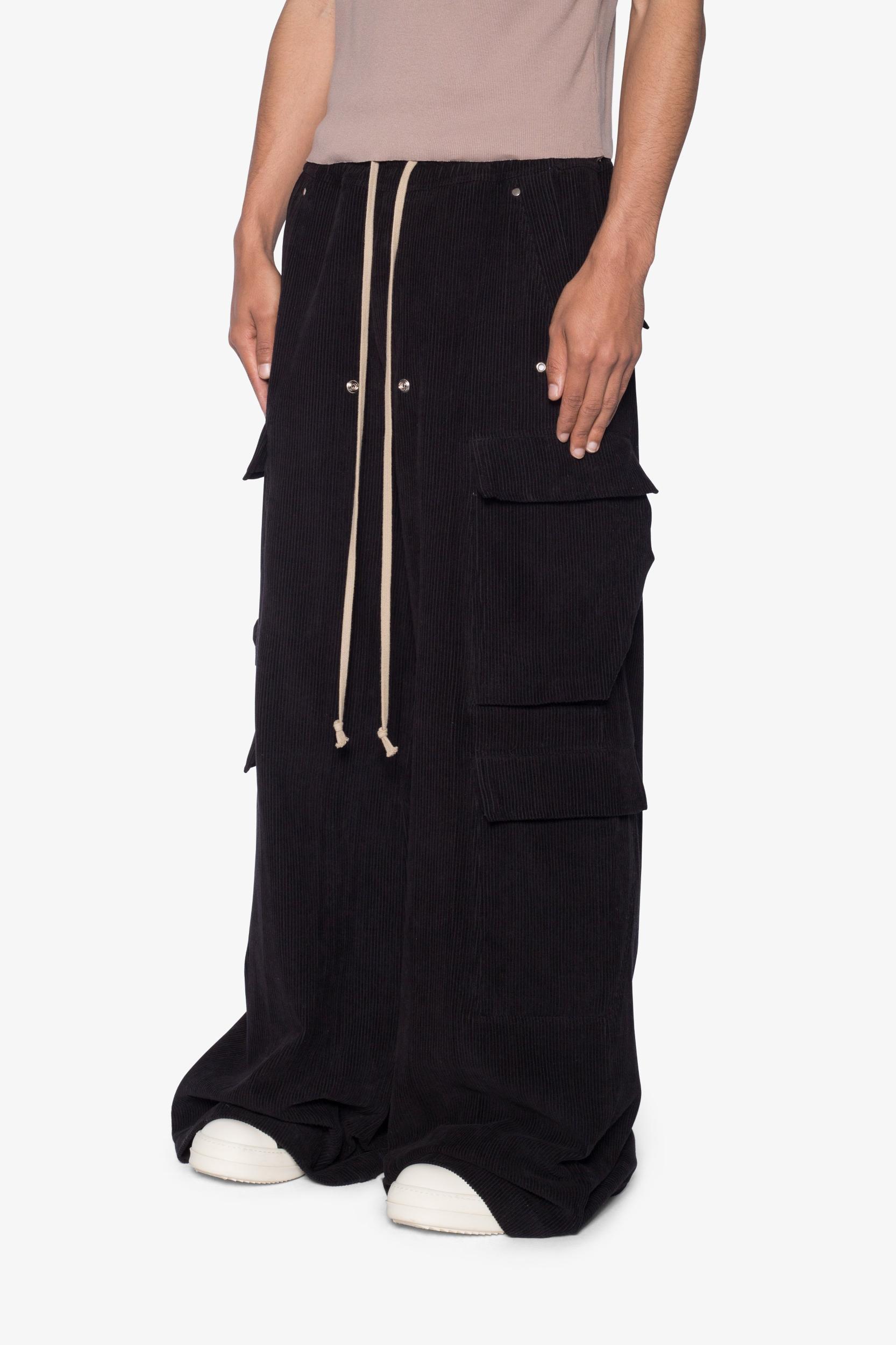 Corduroy Rave Double Cargo Pants - Black Product Image