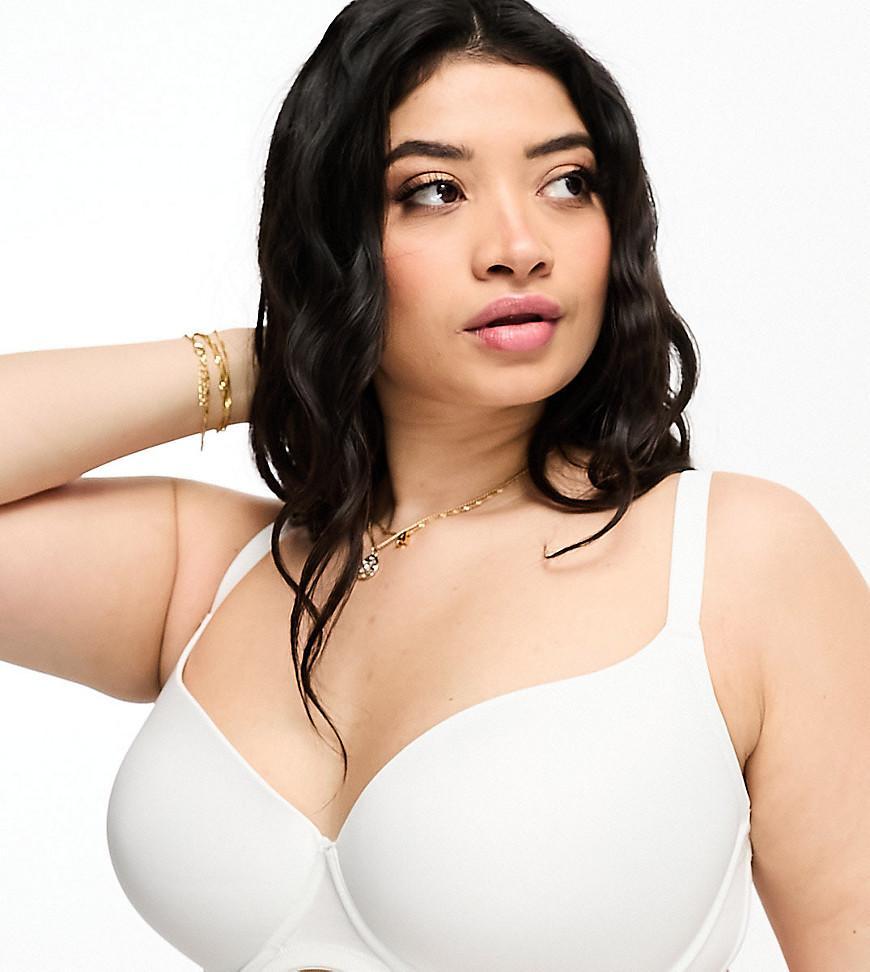 ASOS DESIGN Curve microfiber moulded T-shirt bra Product Image