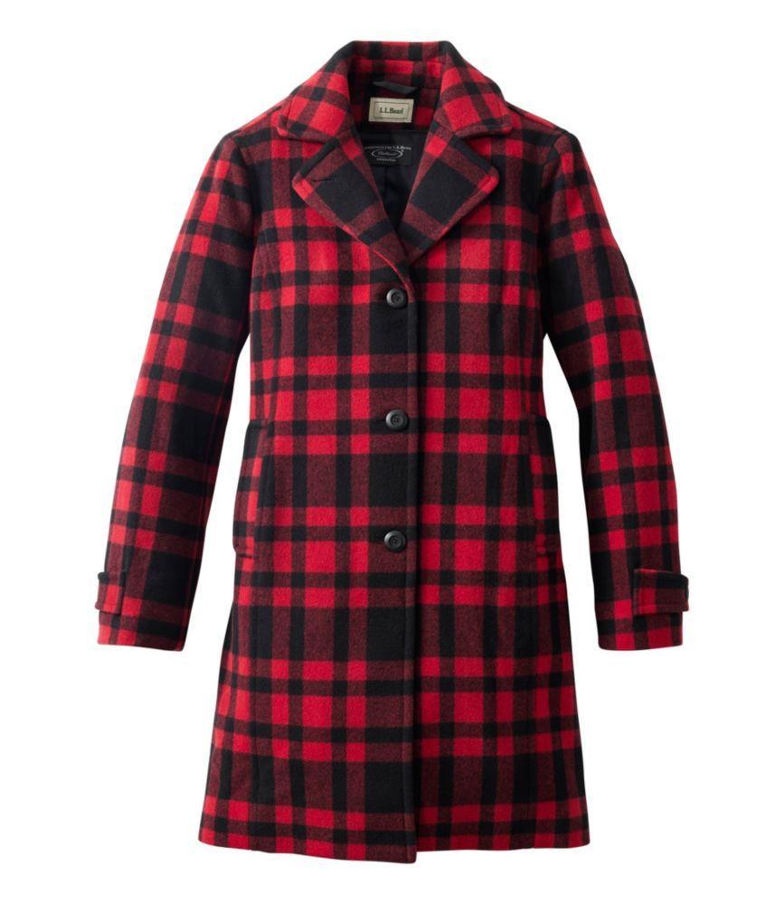 
                            Women's Classic Lambswool Polo Coat, Three-Quarter, Pattern
                         Product Image