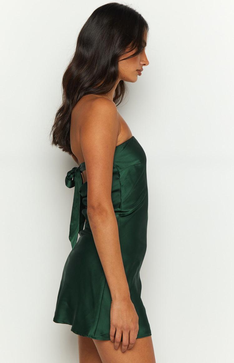 Ellie Forest Green Strapless Mini Dress Product Image